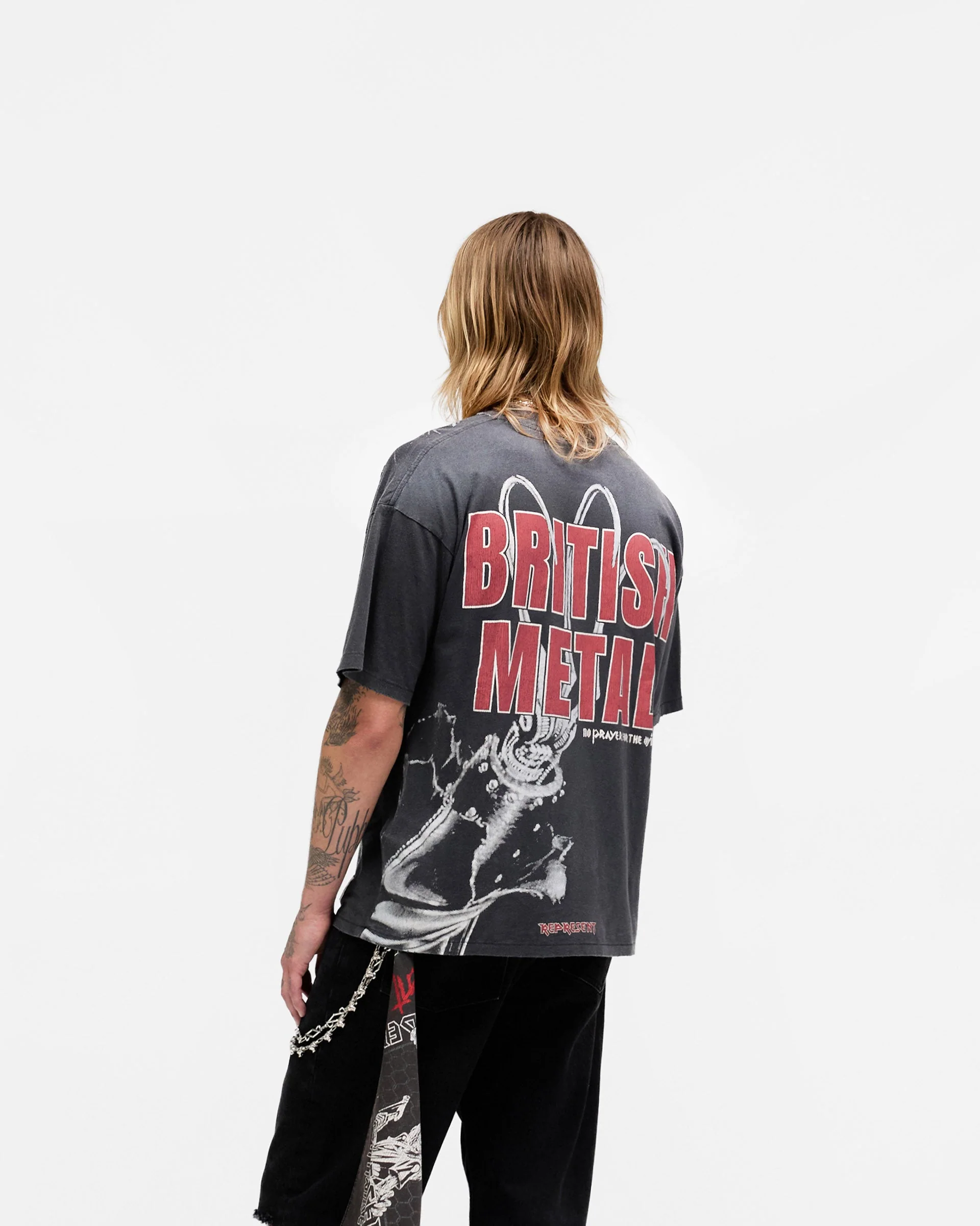 Represent X Iron Maiden British Metal T-Shirt - Stained Brown - Image 4