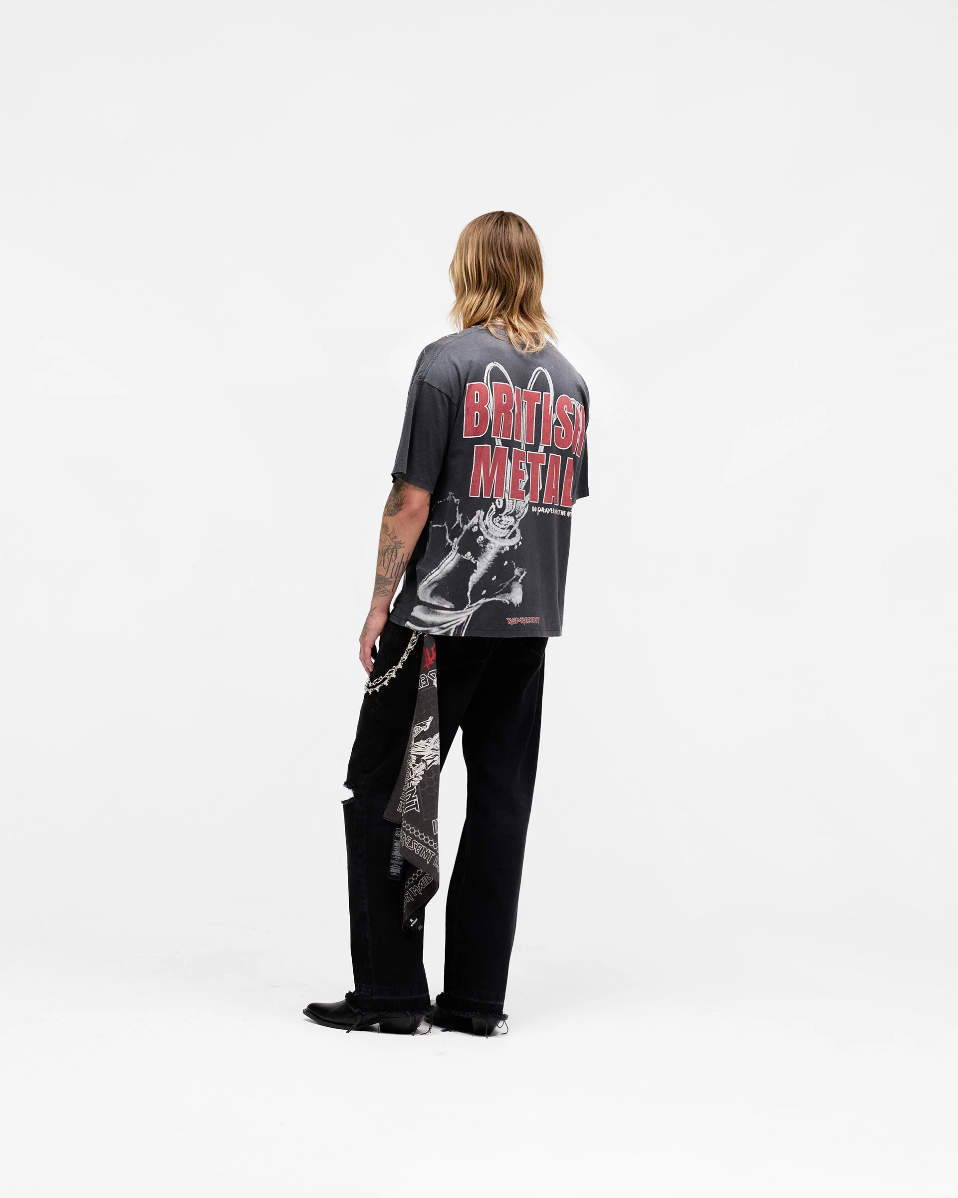 Represent X Iron Maiden British Metal T-Shirt - Stained Brown - Image 7