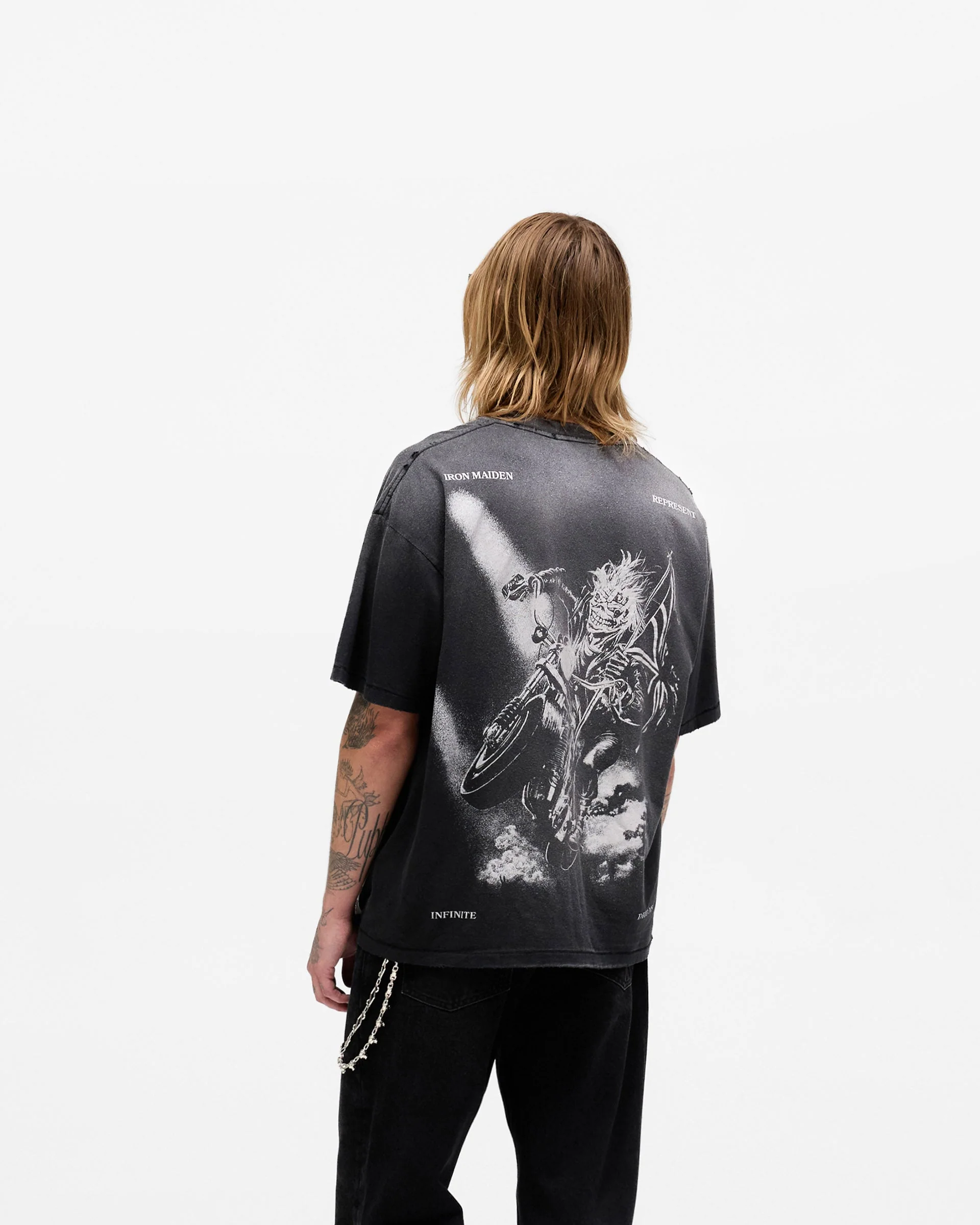 Represent X Iron Maiden Infinite Dreams T-Shirt - Aged Black - Image 5