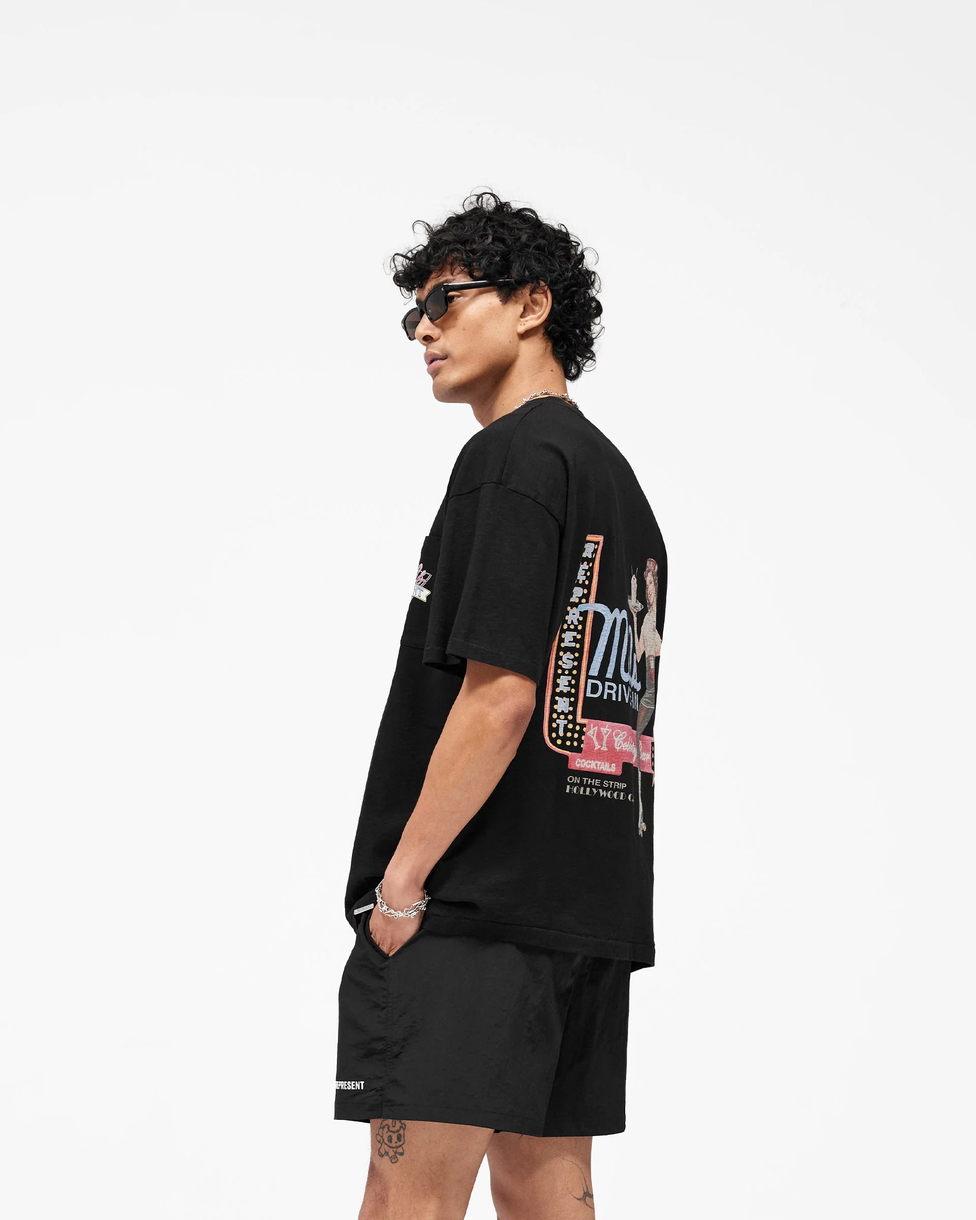 Represent x Mels Diner T-Shirt - Jet Black - Image 5