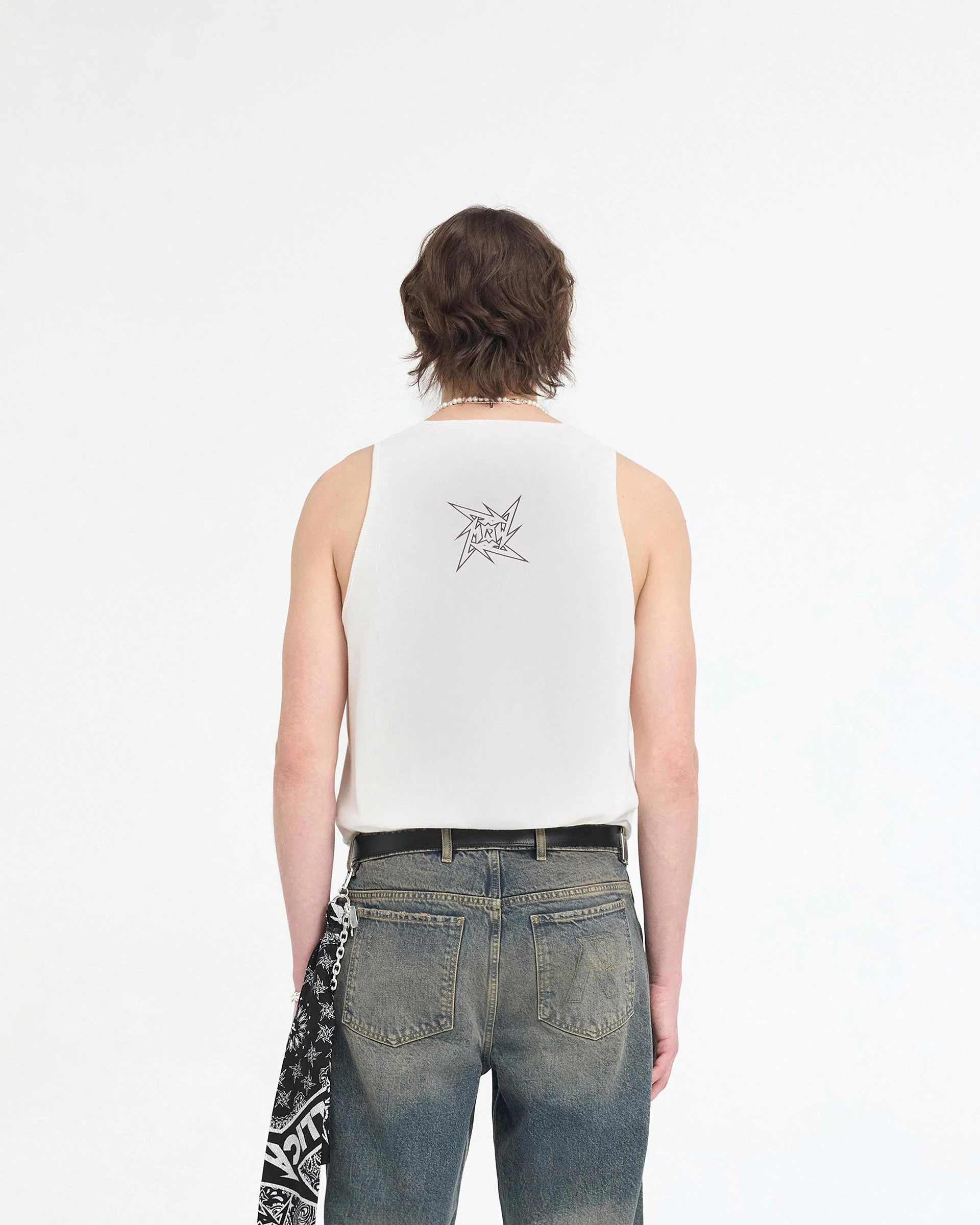 Represent X Metallica Local Crew Vest - Flat White - Image 4
