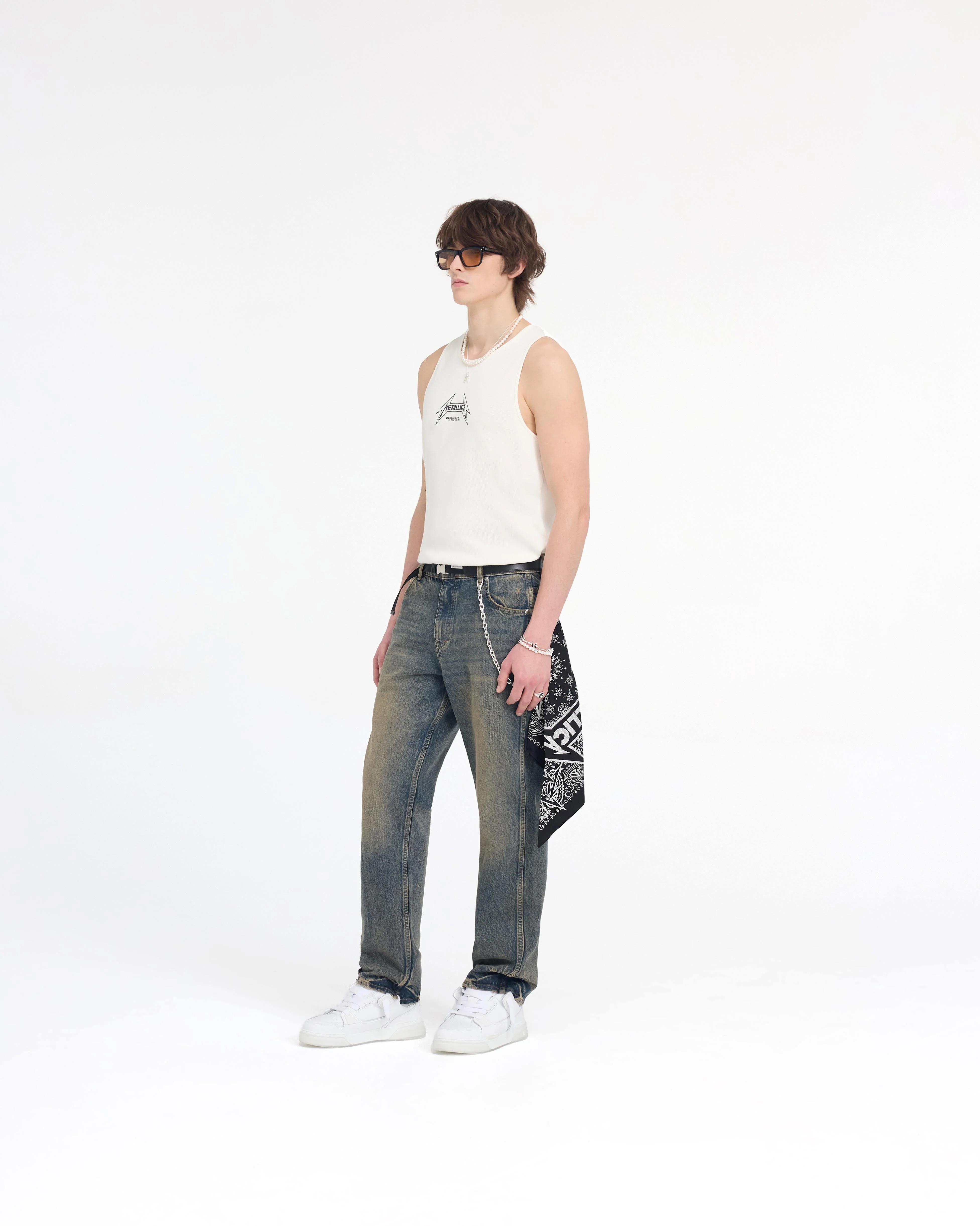 Represent X Metallica Local Crew Vest - Flat White - Image 6