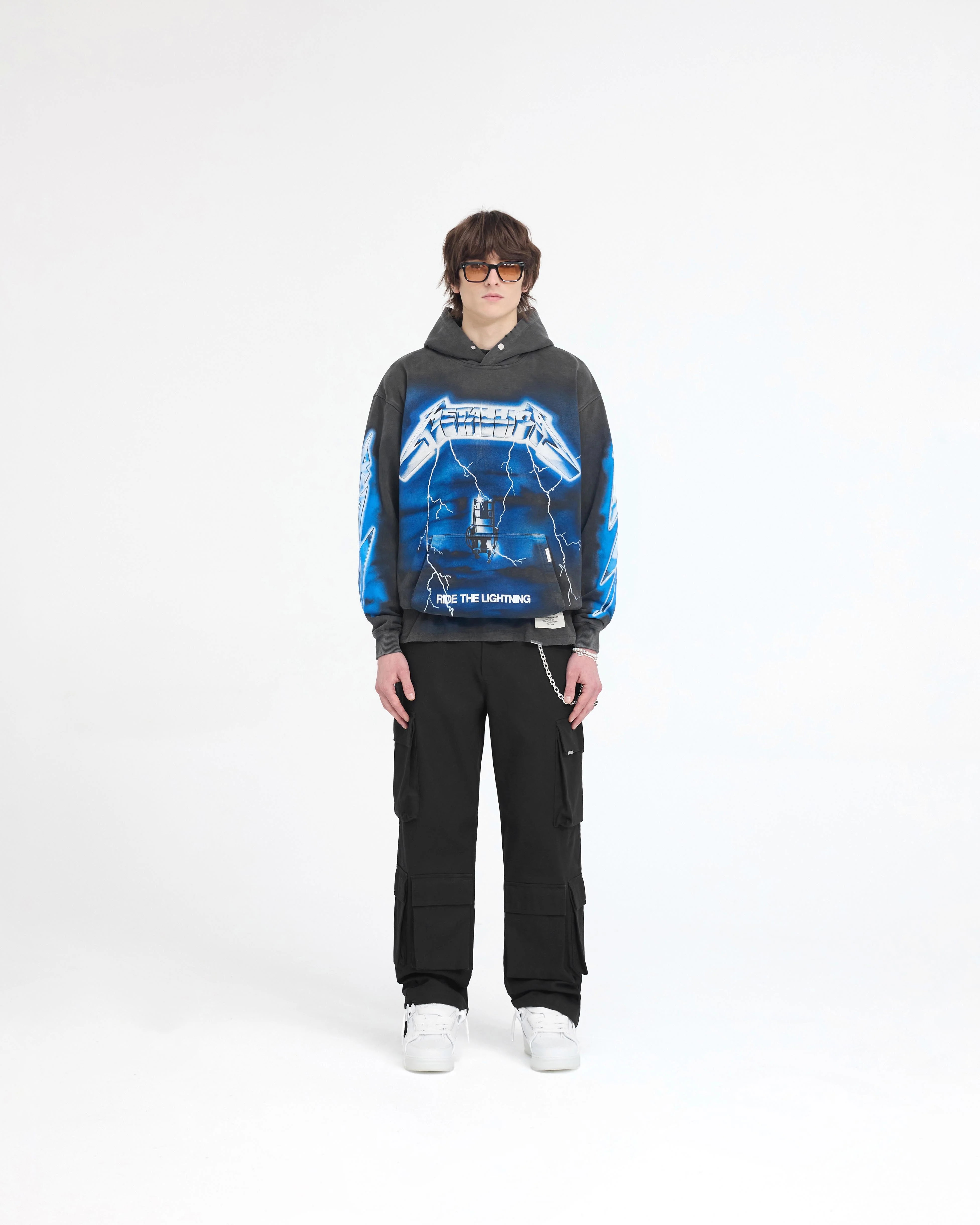 Represent X Metallica Ride The Lightning Hoodie - Vintage Grey - Image 6