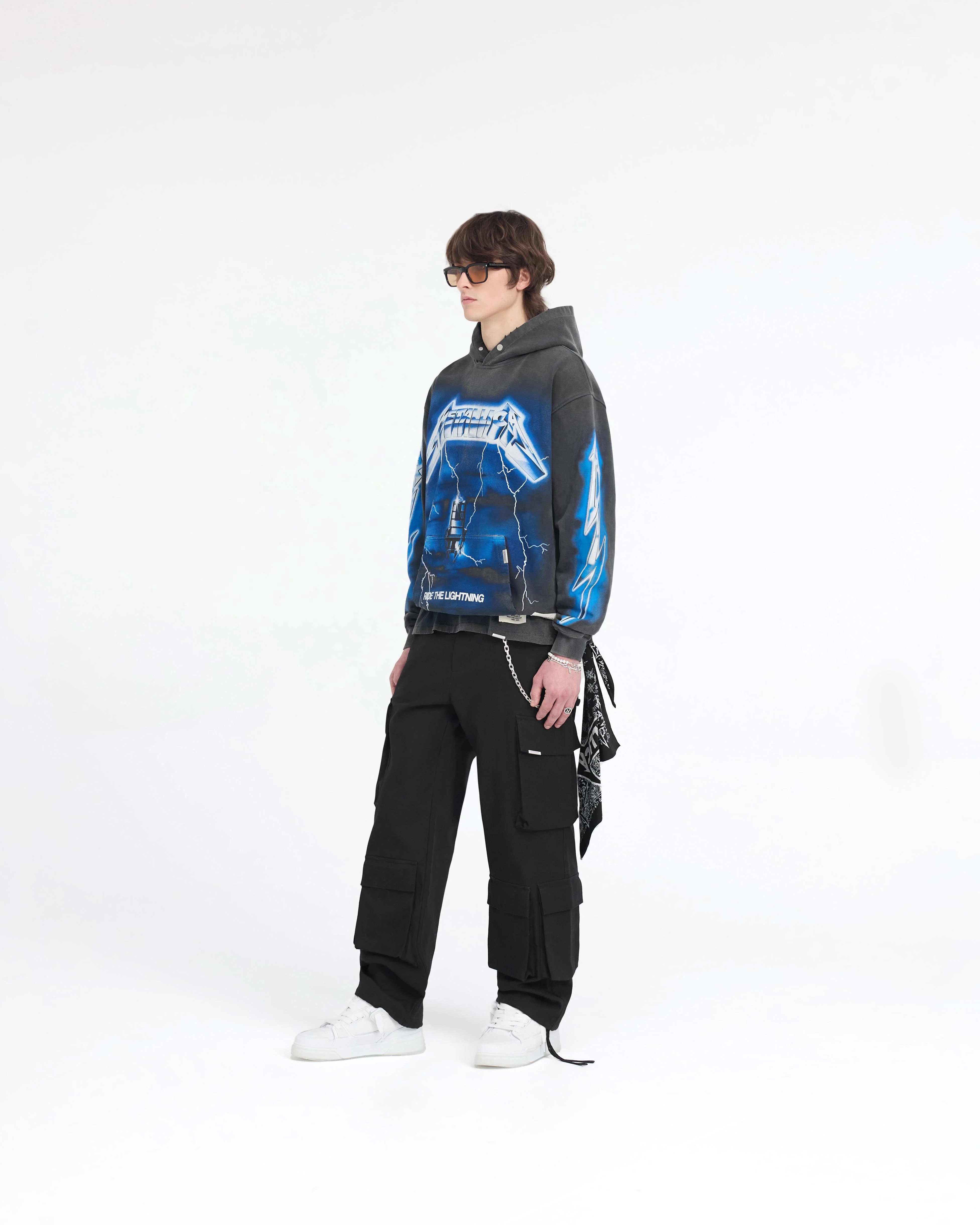 Represent X Metallica Ride The Lightning Hoodie - Vintage Grey - Image 7