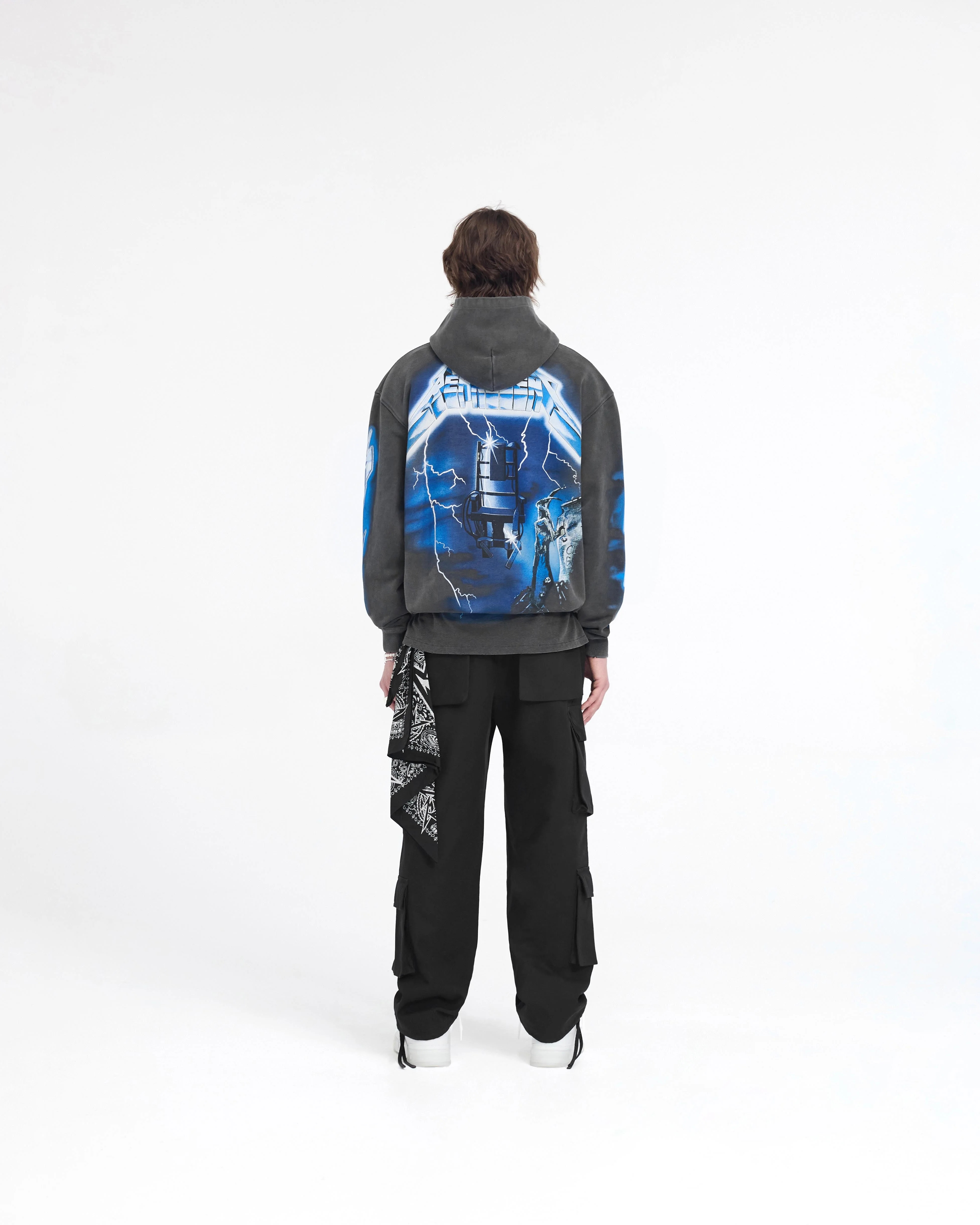 Represent X Metallica Ride The Lightning Hoodie - Vintage Grey - Image 8