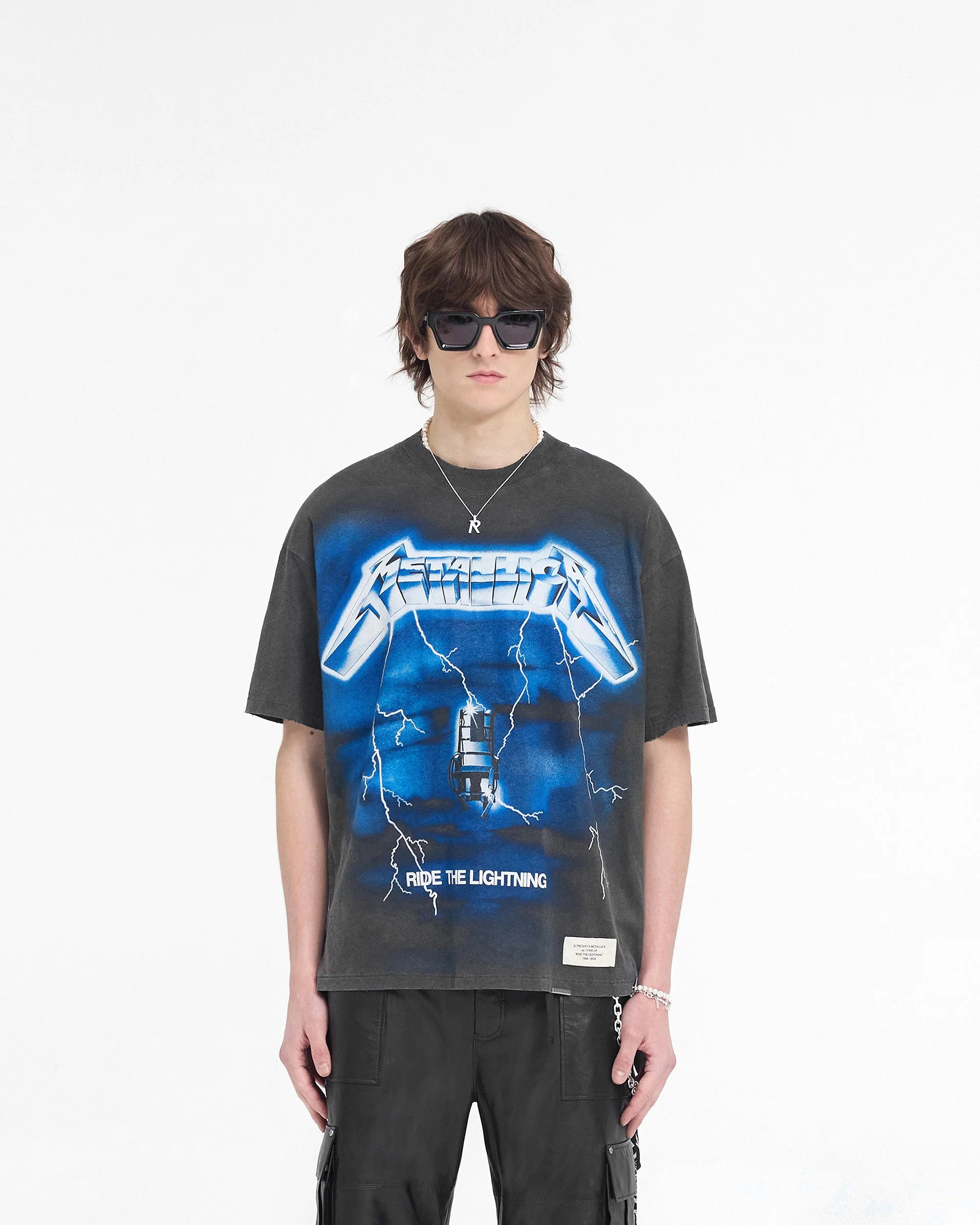 Represent X Metallica Ride The Lightning T-Shirt - Vintage Grey - Image 3
