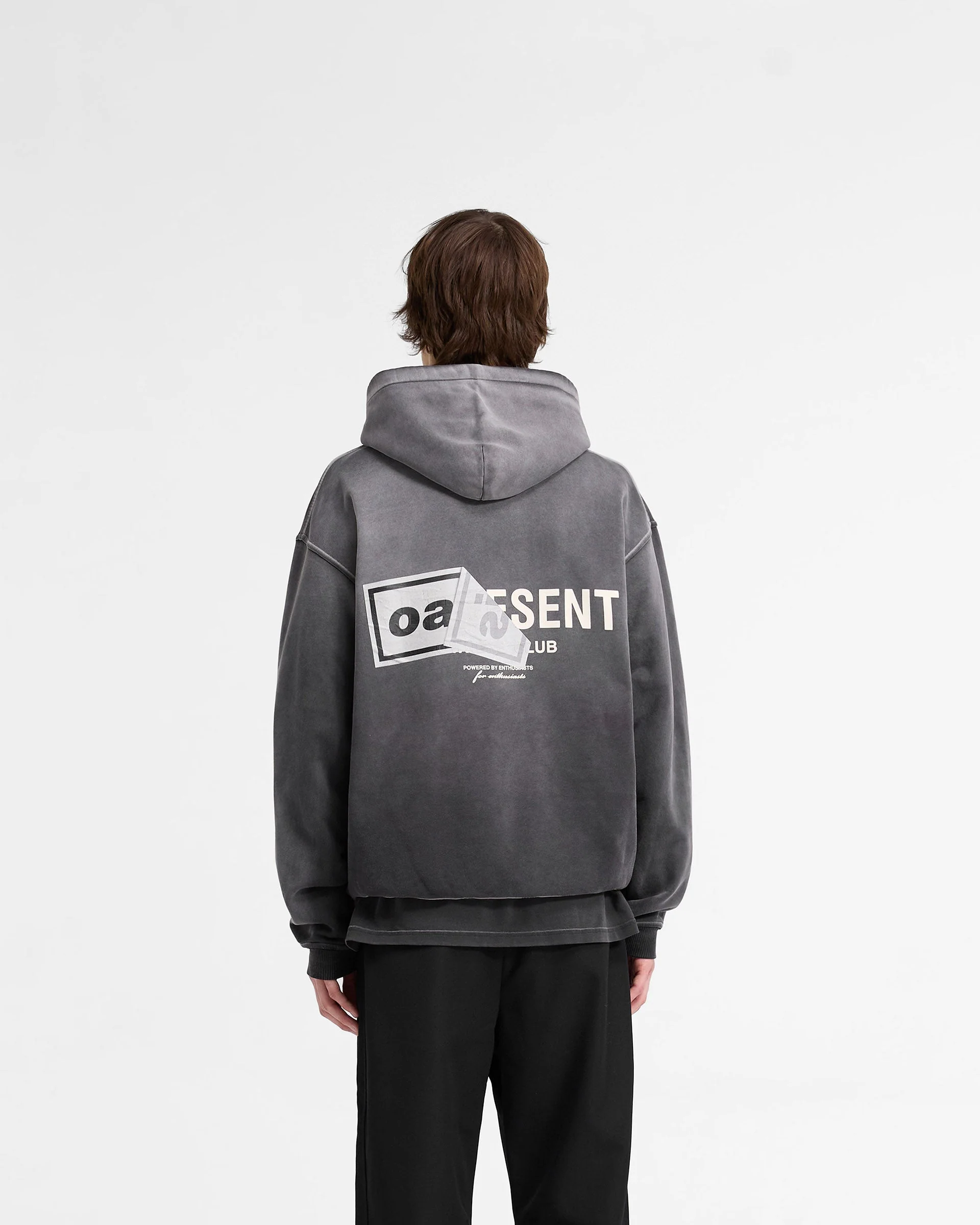 Represent X Oasis Owners Club Hoodie - Stained Black - Image 4