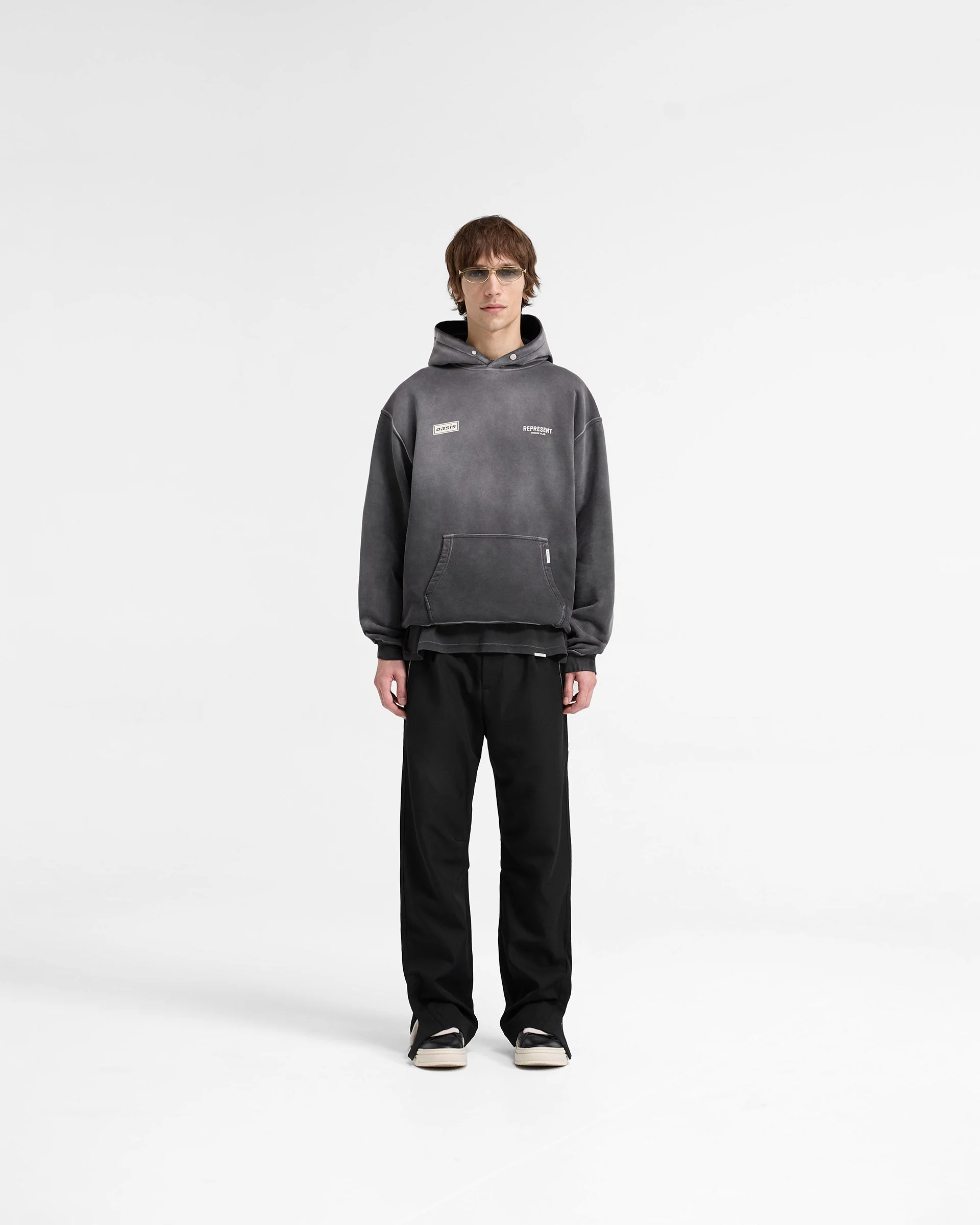Represent X Oasis Owners Club Hoodie - Stained Black - Image 5