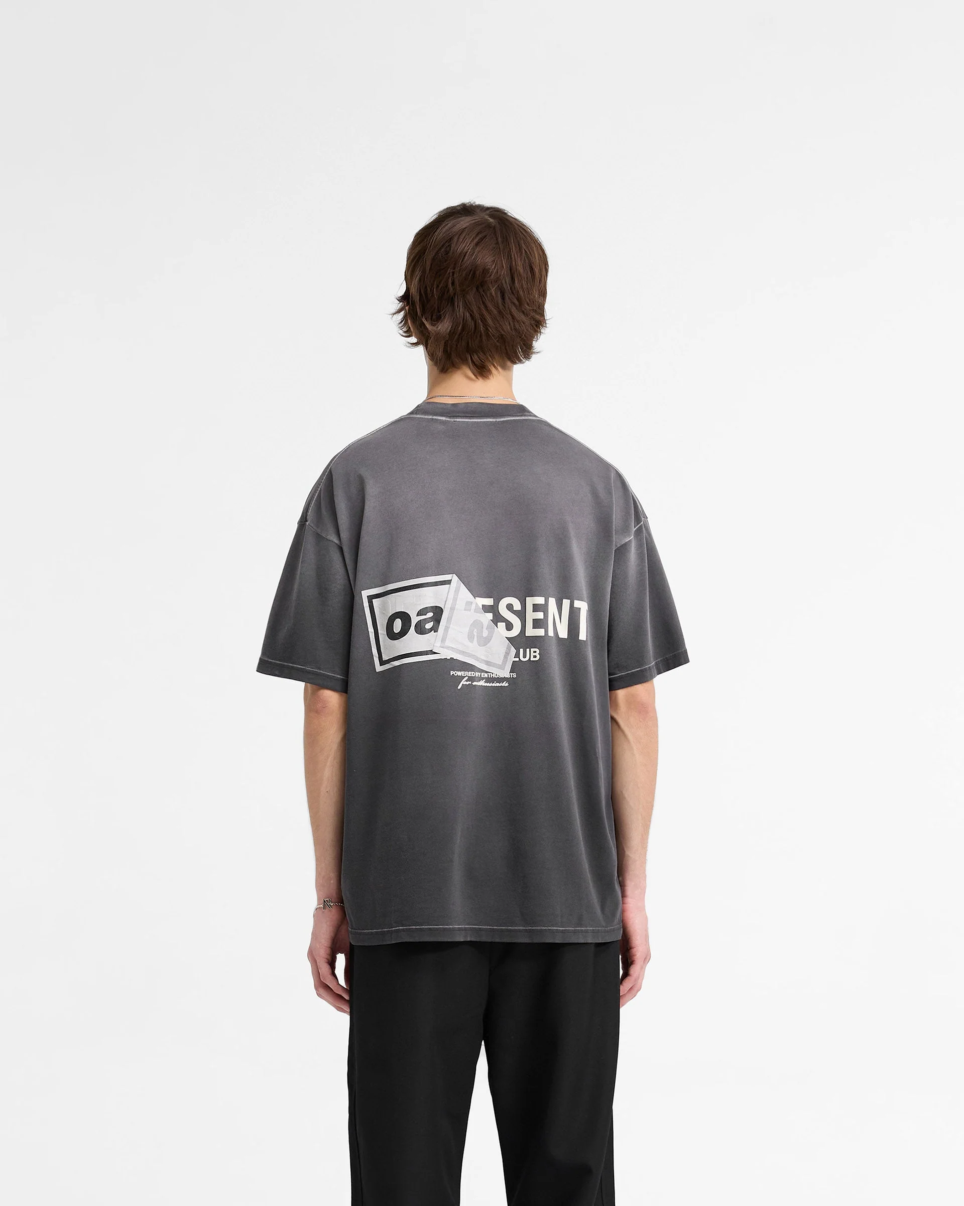 Represent X Oasis Owners Club T-Shirt - Stained Black - Image 4