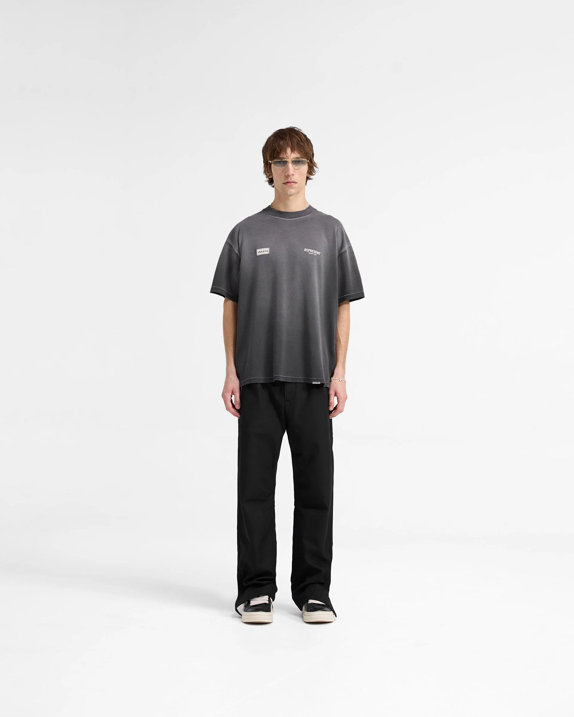 Represent X Oasis Owners Club T-Shirt - Stained Black - Image 5