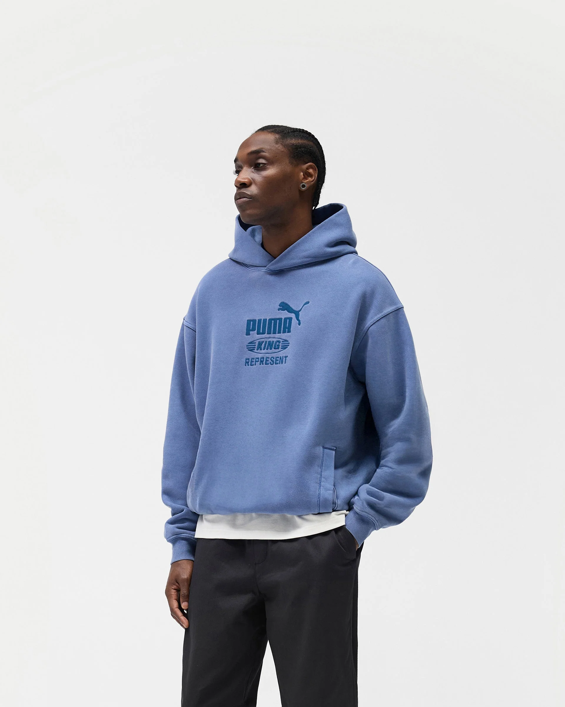 Represent X Puma Graphic Hoodie - Blue Dusk - Image 2