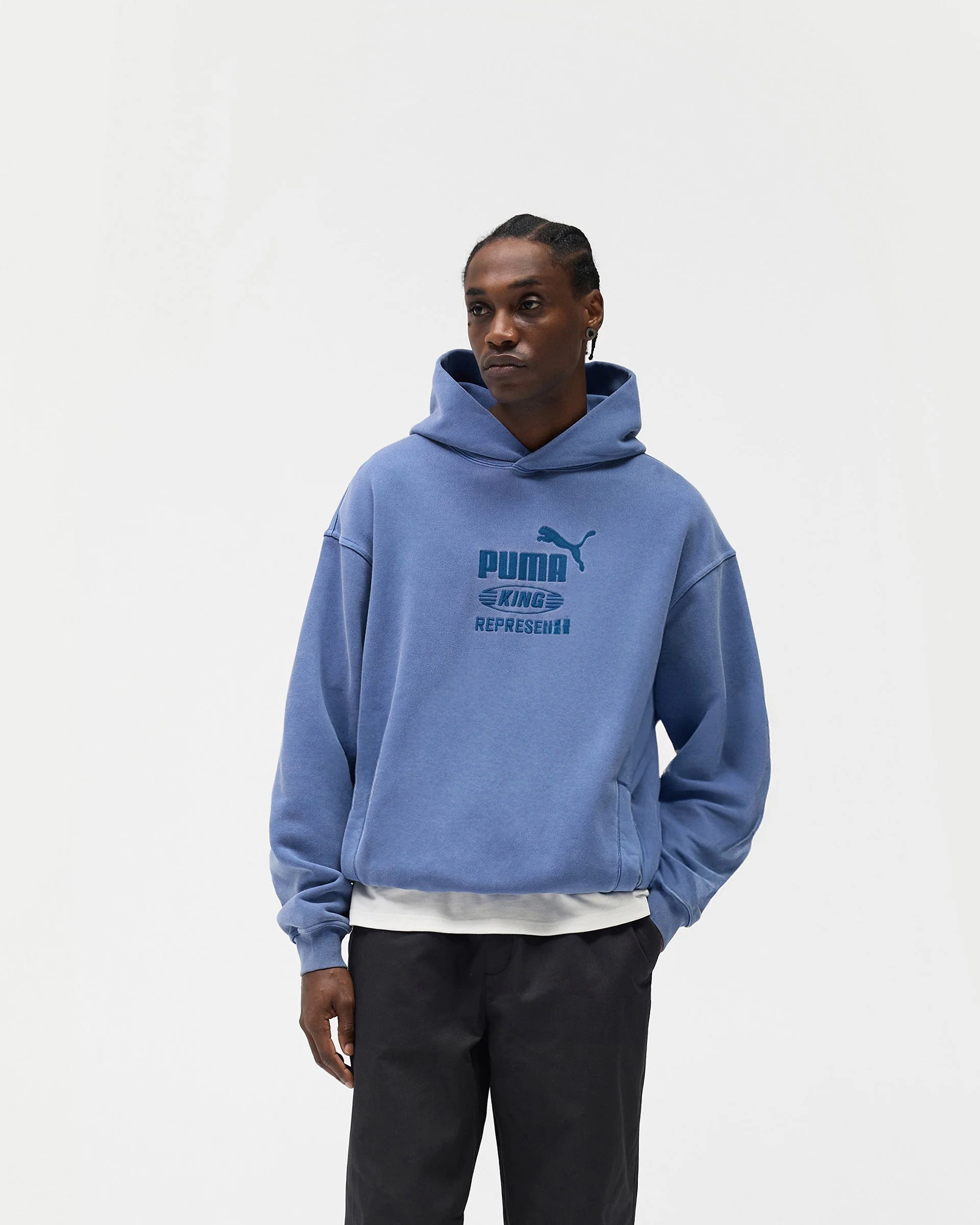 Represent X Puma Graphic Hoodie - Blue Dusk - Image 3