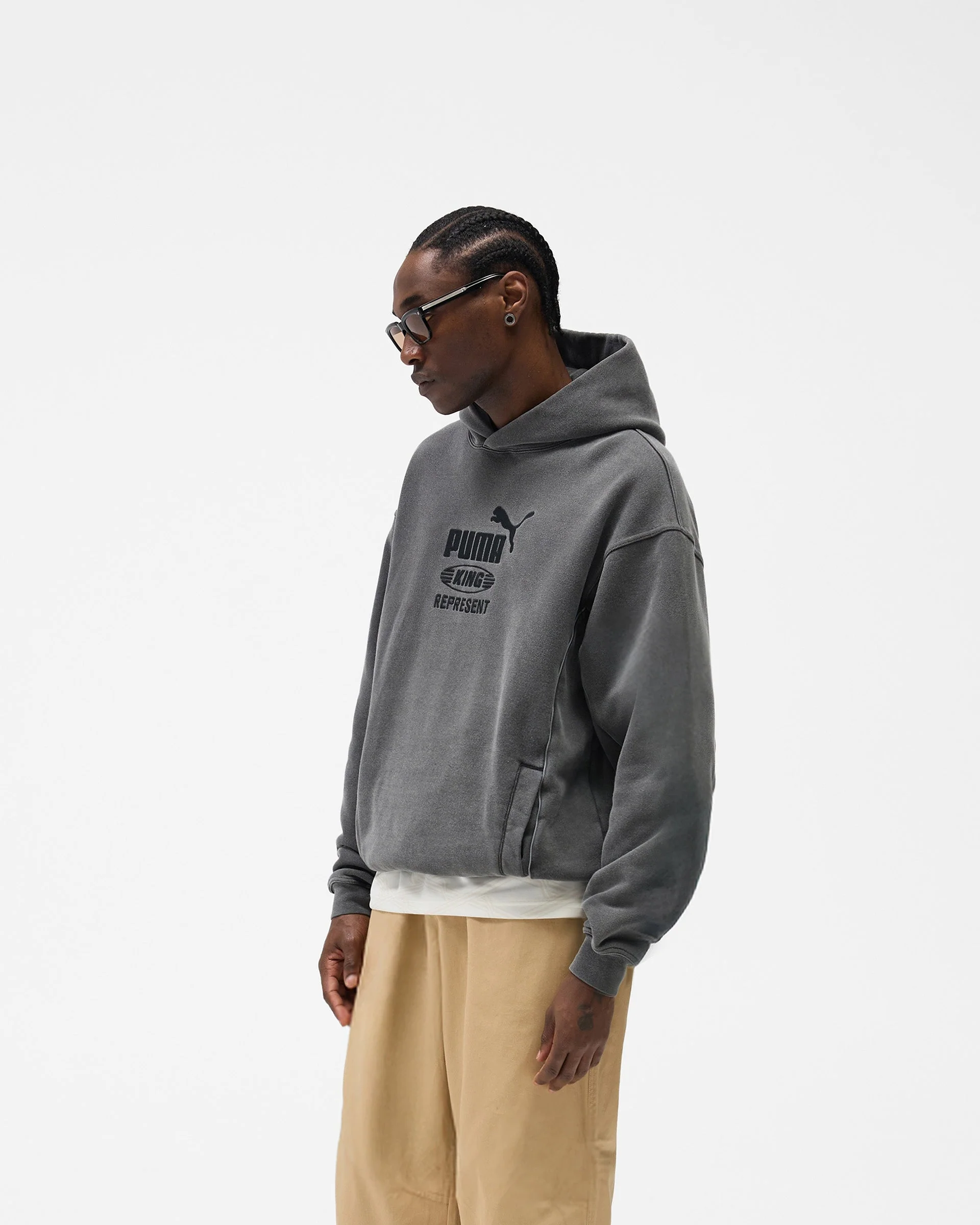 Represent X Puma Graphic Hoodie - Dark Grey - Image 2