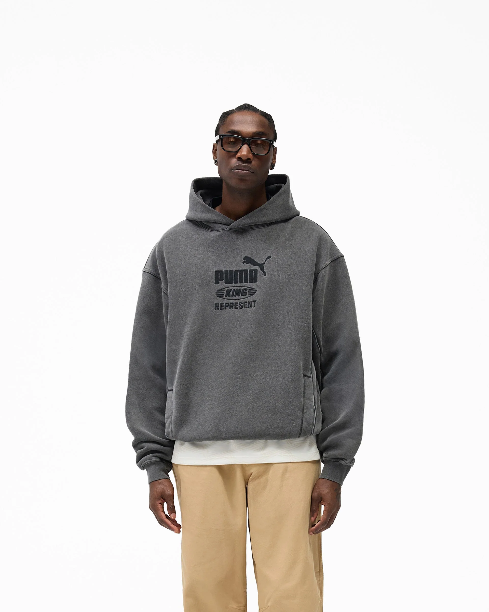 Represent X Puma Graphic Hoodie - Dark Grey - Image 3