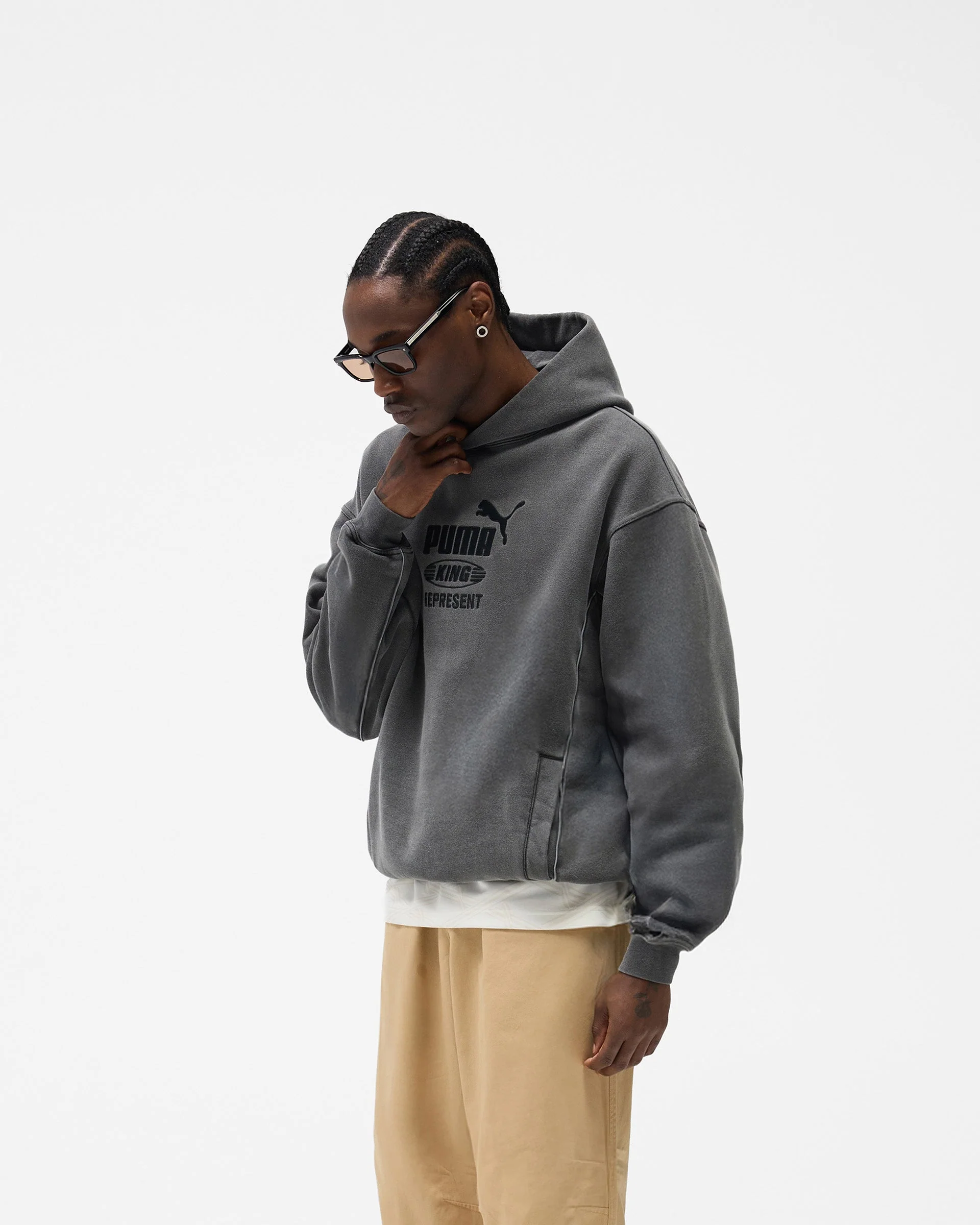 Represent X Puma Graphic Hoodie - Dark Grey - Image 4