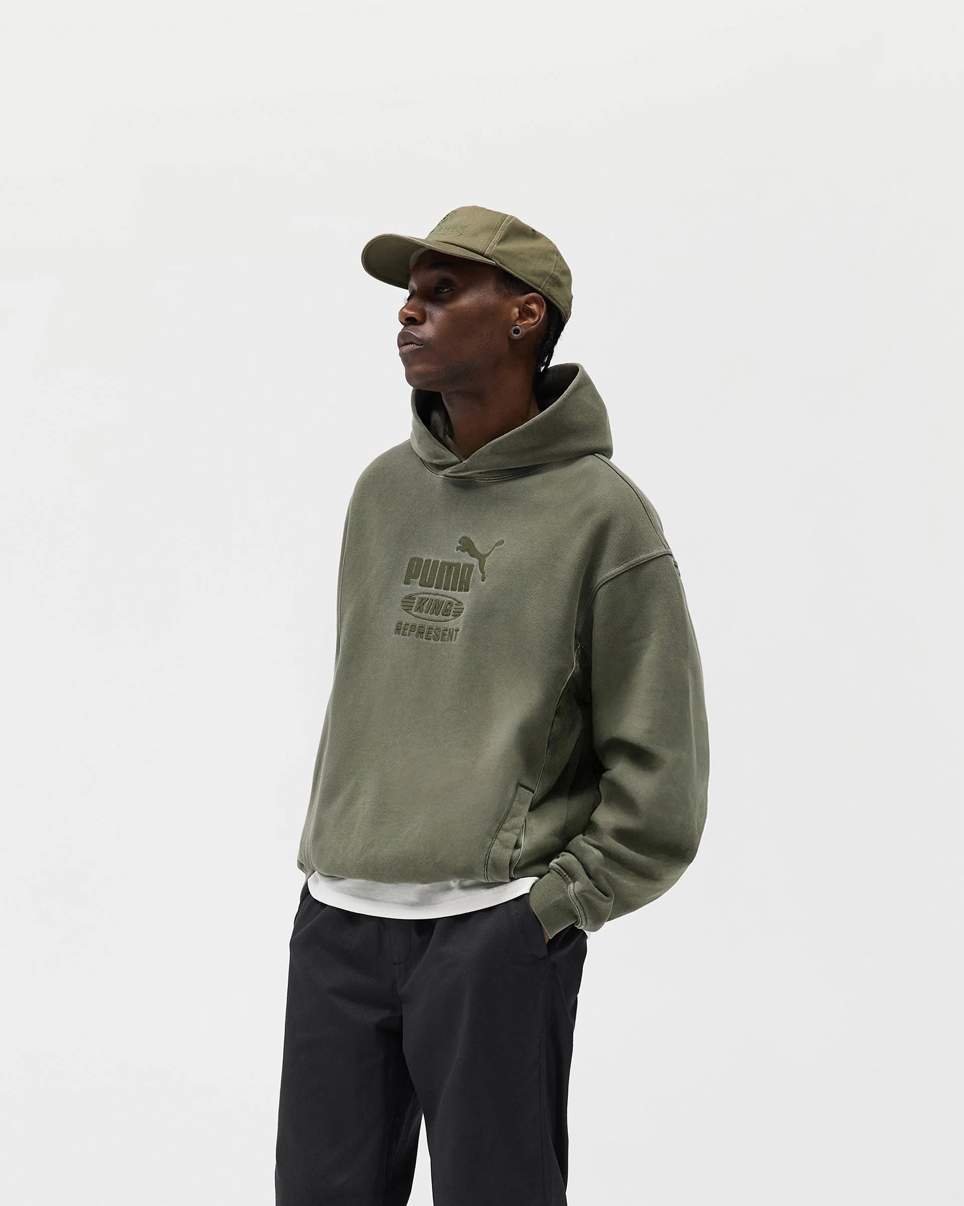 Represent X Puma Graphic Hoodie - Night Pine - Image 2