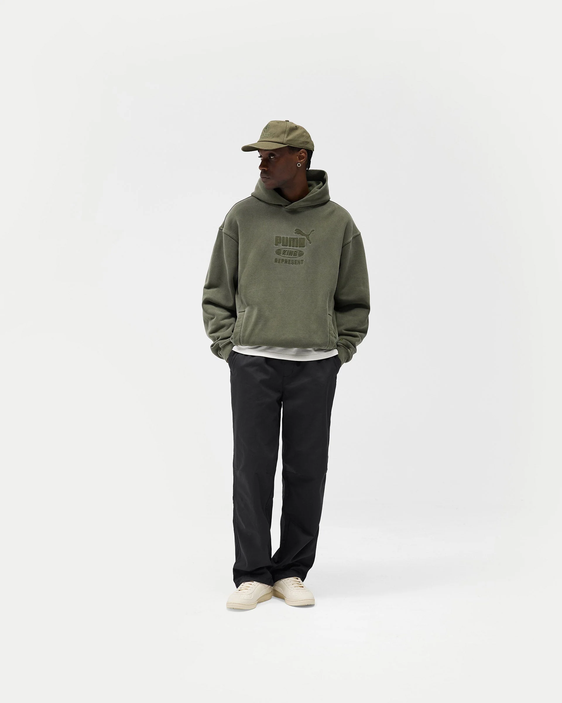 Represent X Puma Graphic Hoodie - Night Pine - Image 5