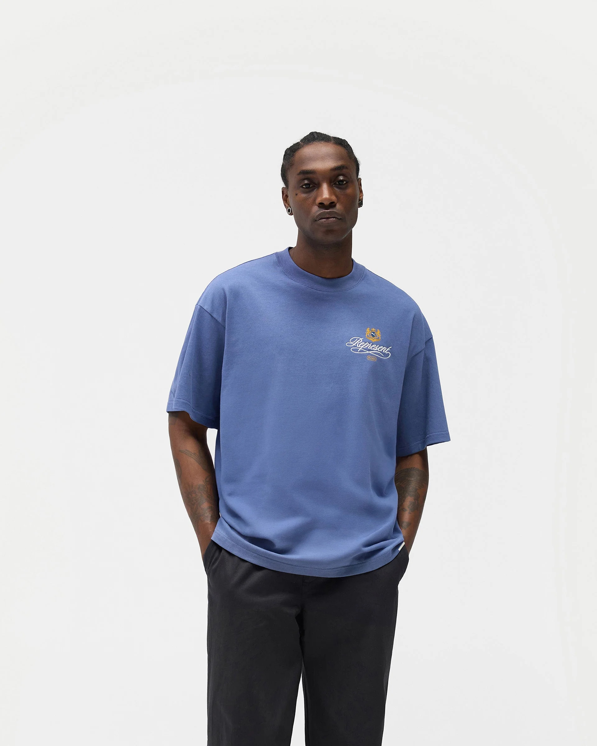 Represent X Puma Graphic T-Shirt - Blue Dusk - Image 3