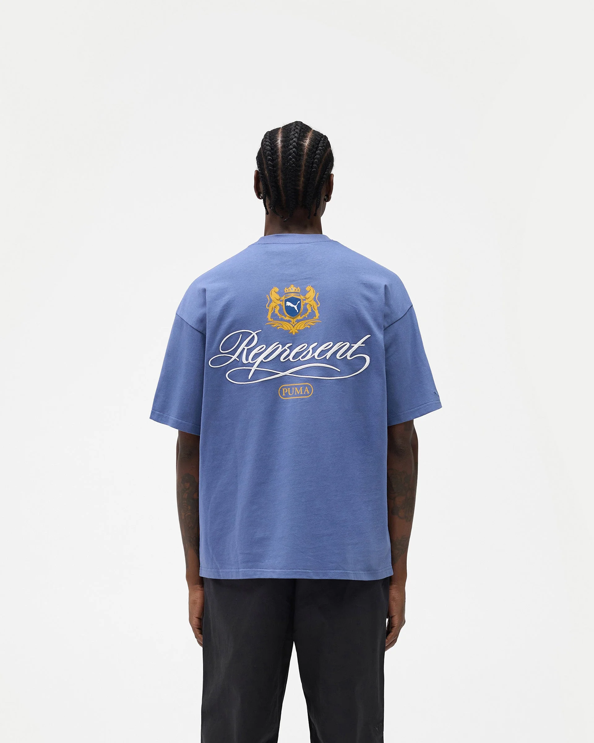 Represent X Puma Graphic T-Shirt - Blue Dusk - Image 5