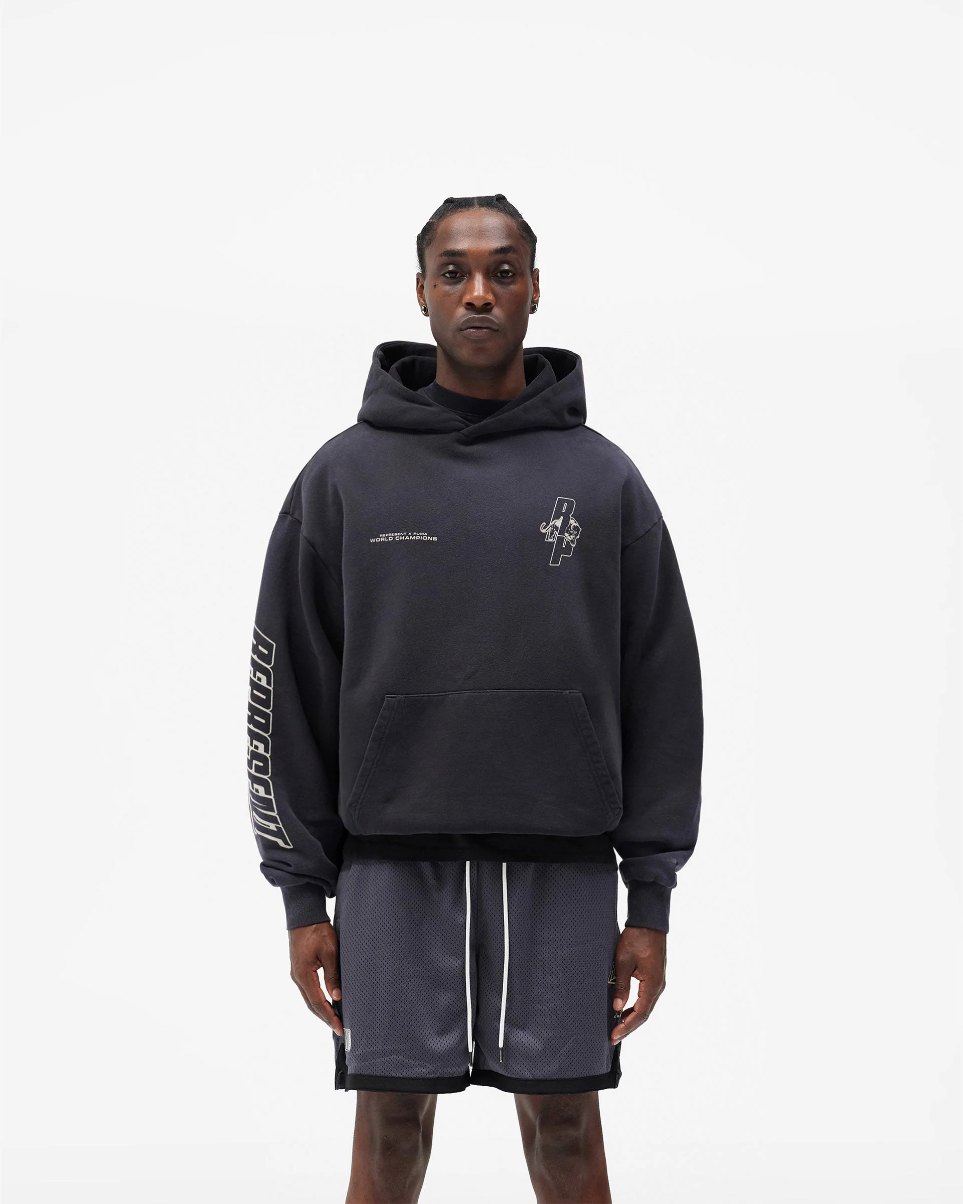 Represent X Puma Hoodie - Puma Black - Image 3