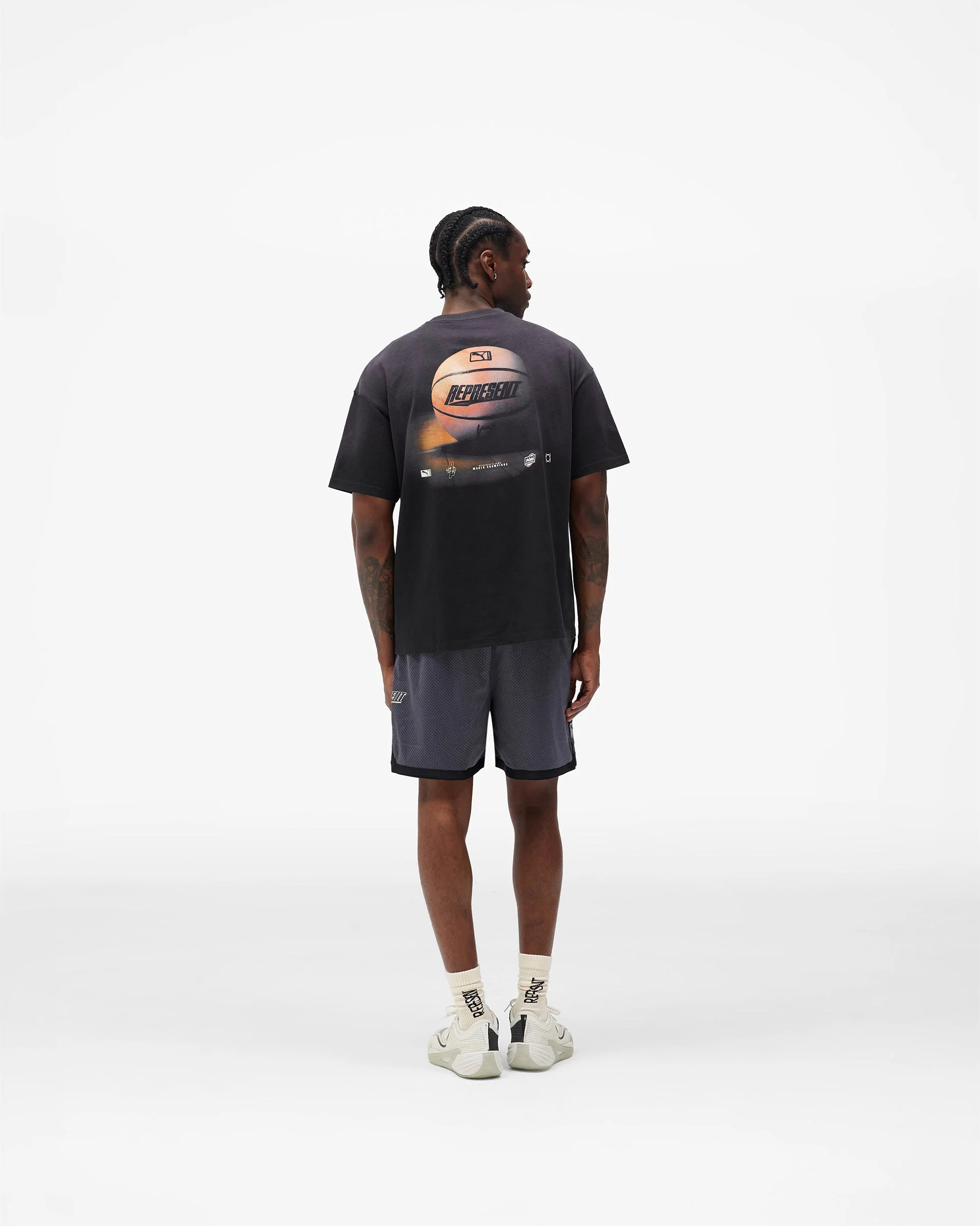 Represent X Puma Shorts - Galactic Grey - Image 11