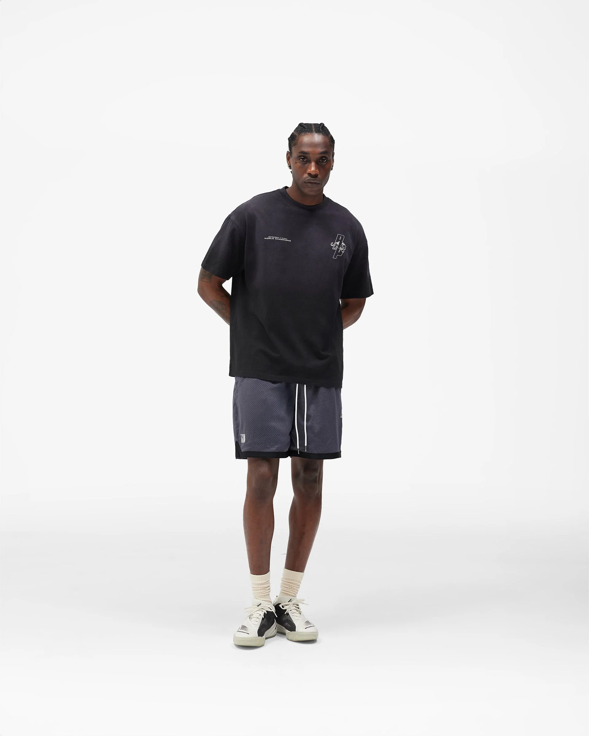 Represent X Puma Shorts - Galactic Grey - Image 8