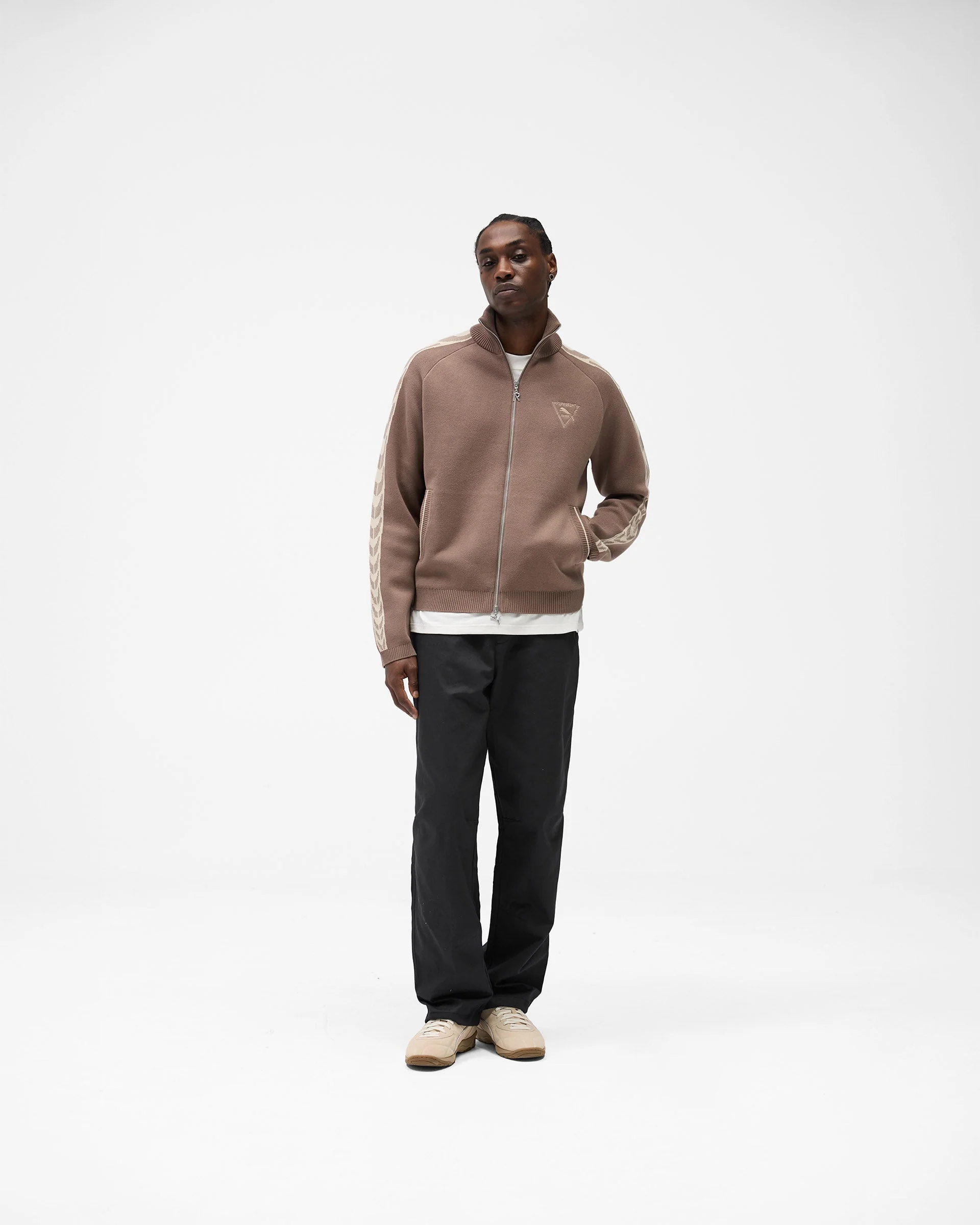 Represent X Puma T7 Knit Jacket - Pine Bark - Image 10