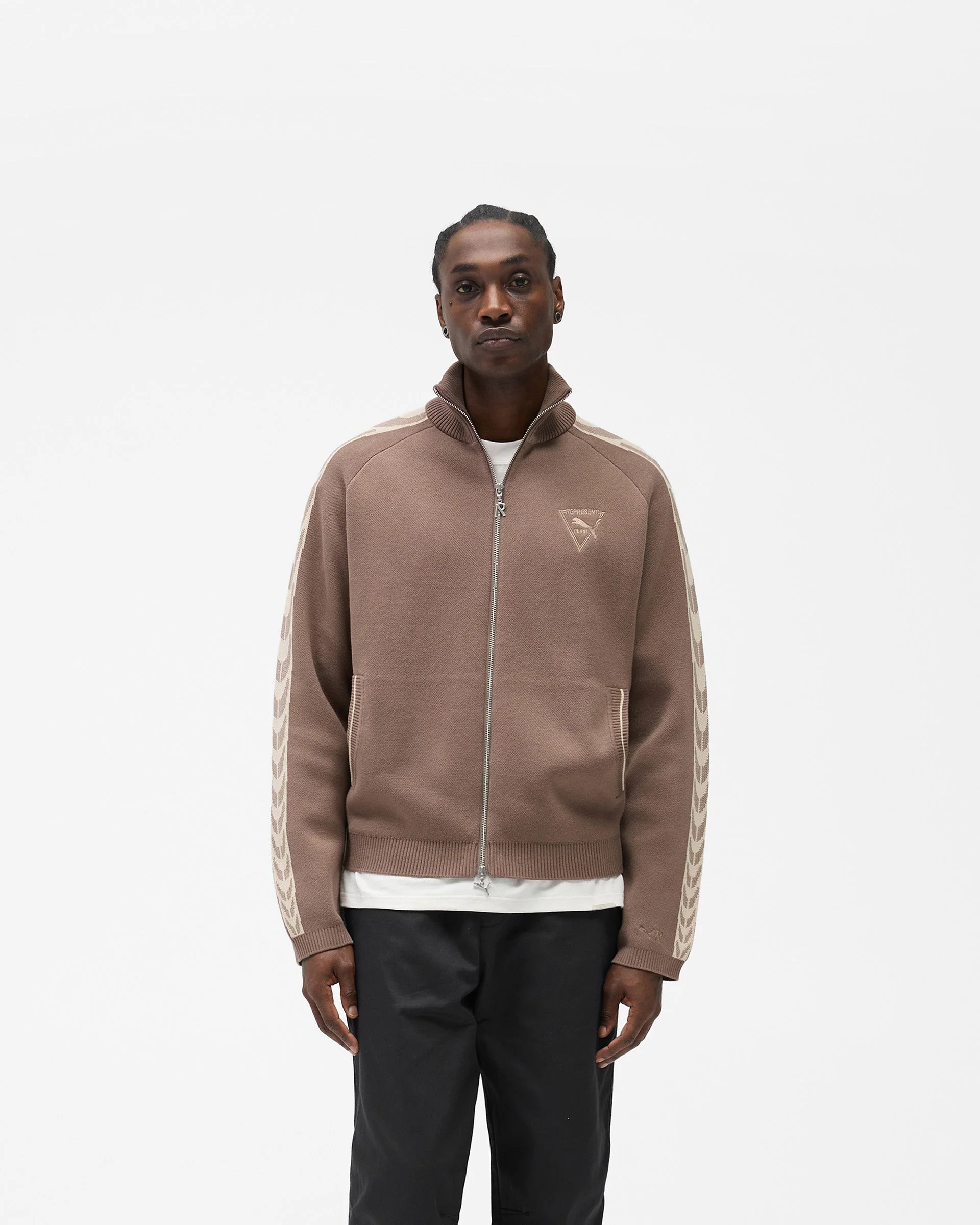Represent X Puma T7 Knit Jacket - Pine Bark - Image 2