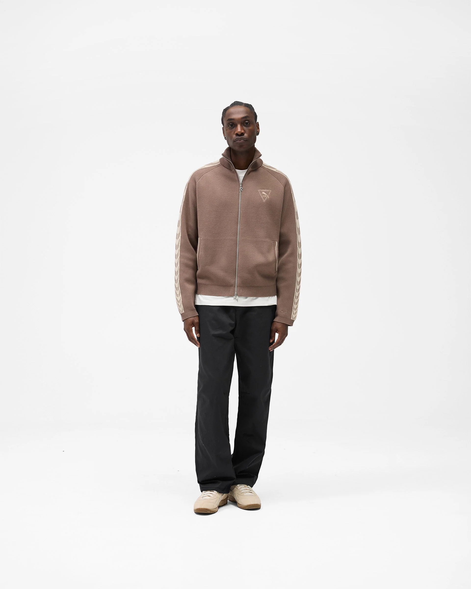 Represent X Puma T7 Knit Jacket - Pine Bark - Image 7