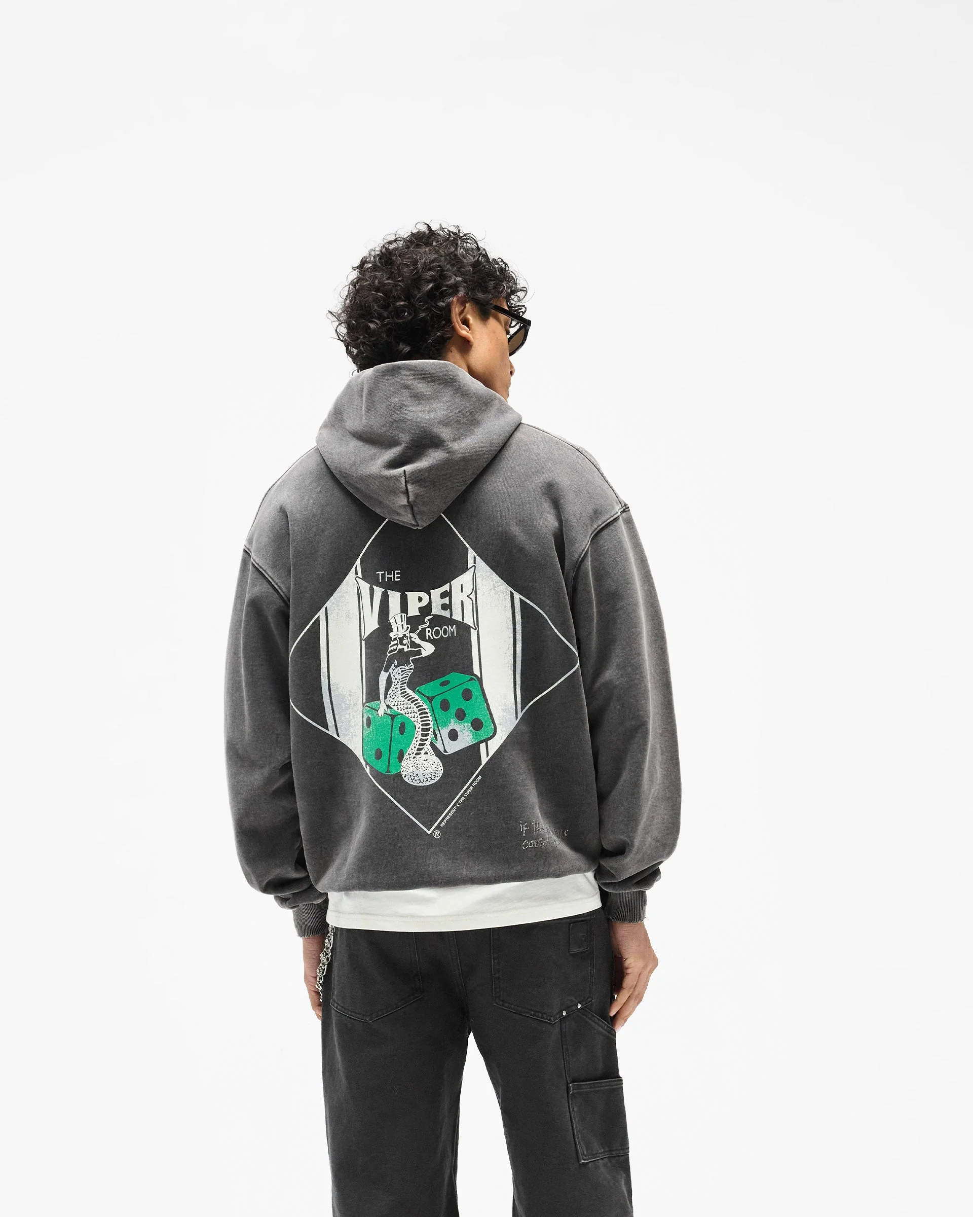 Represent x The Viper Room Dice Hoodie - Vintage Grey - Image 6