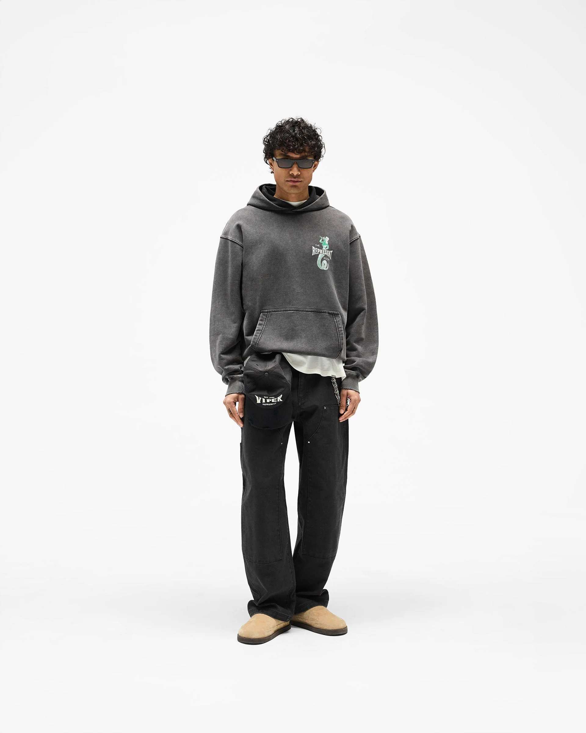 Represent x The Viper Room Dice Hoodie - Vintage Grey - Image 7
