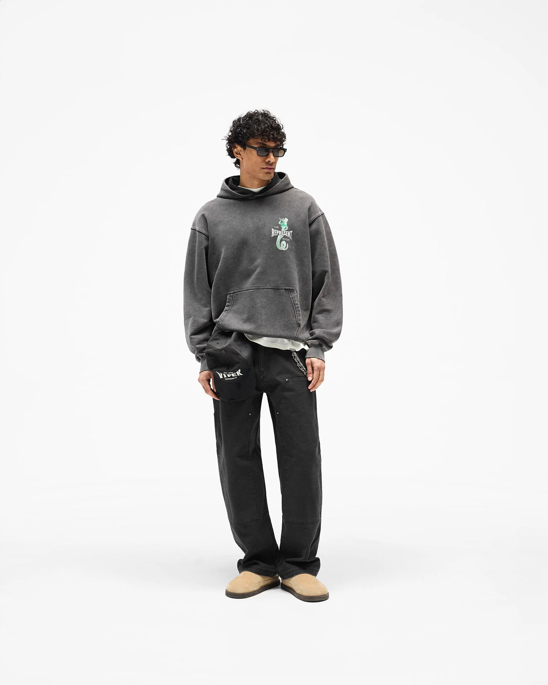 Represent x The Viper Room Dice Hoodie - Vintage Grey - Image 9