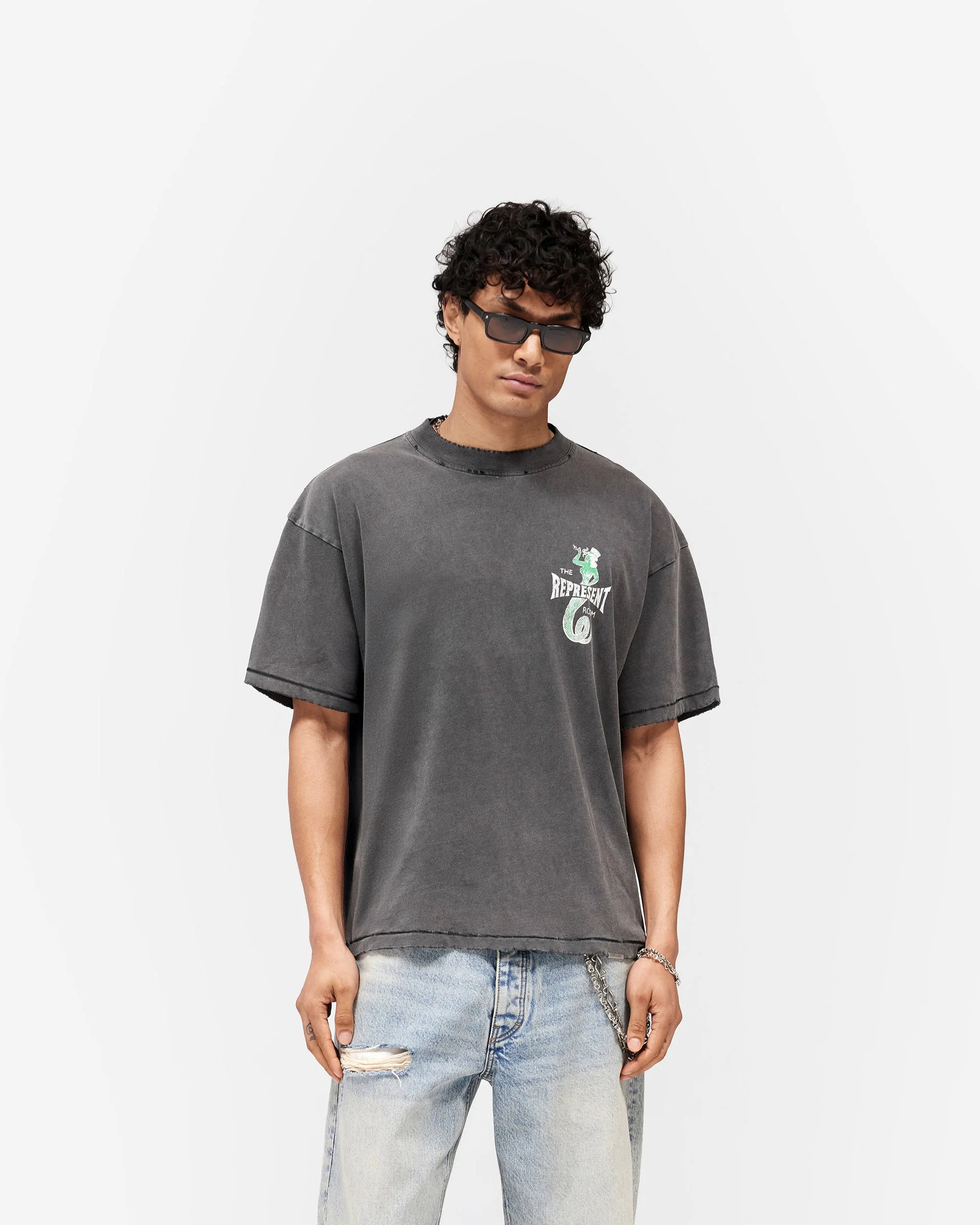 Represent x The Viper Room Dice T-Shirt - Vintage Grey - Image 3