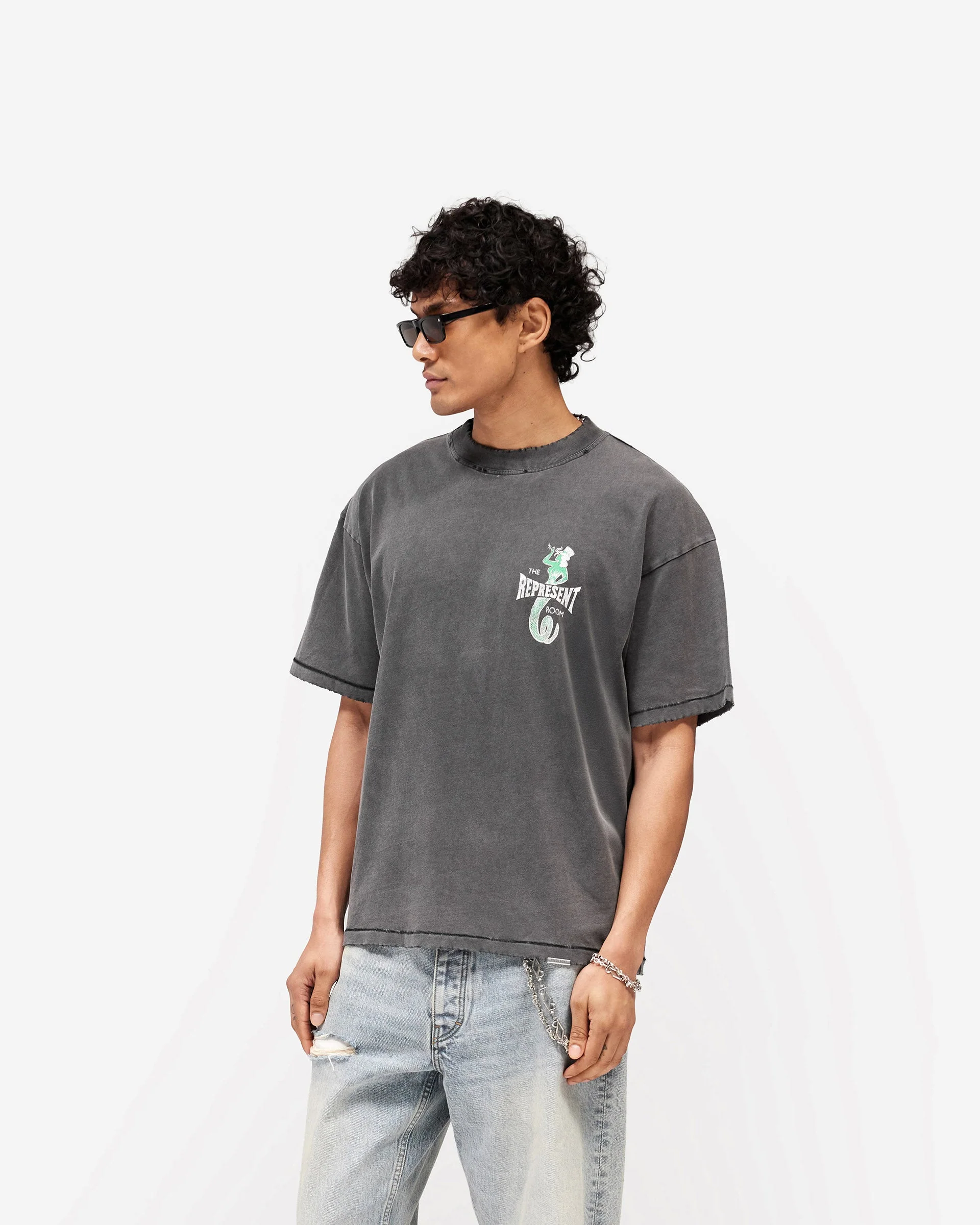 Represent x The Viper Room Dice T-Shirt - Vintage Grey - Image 4
