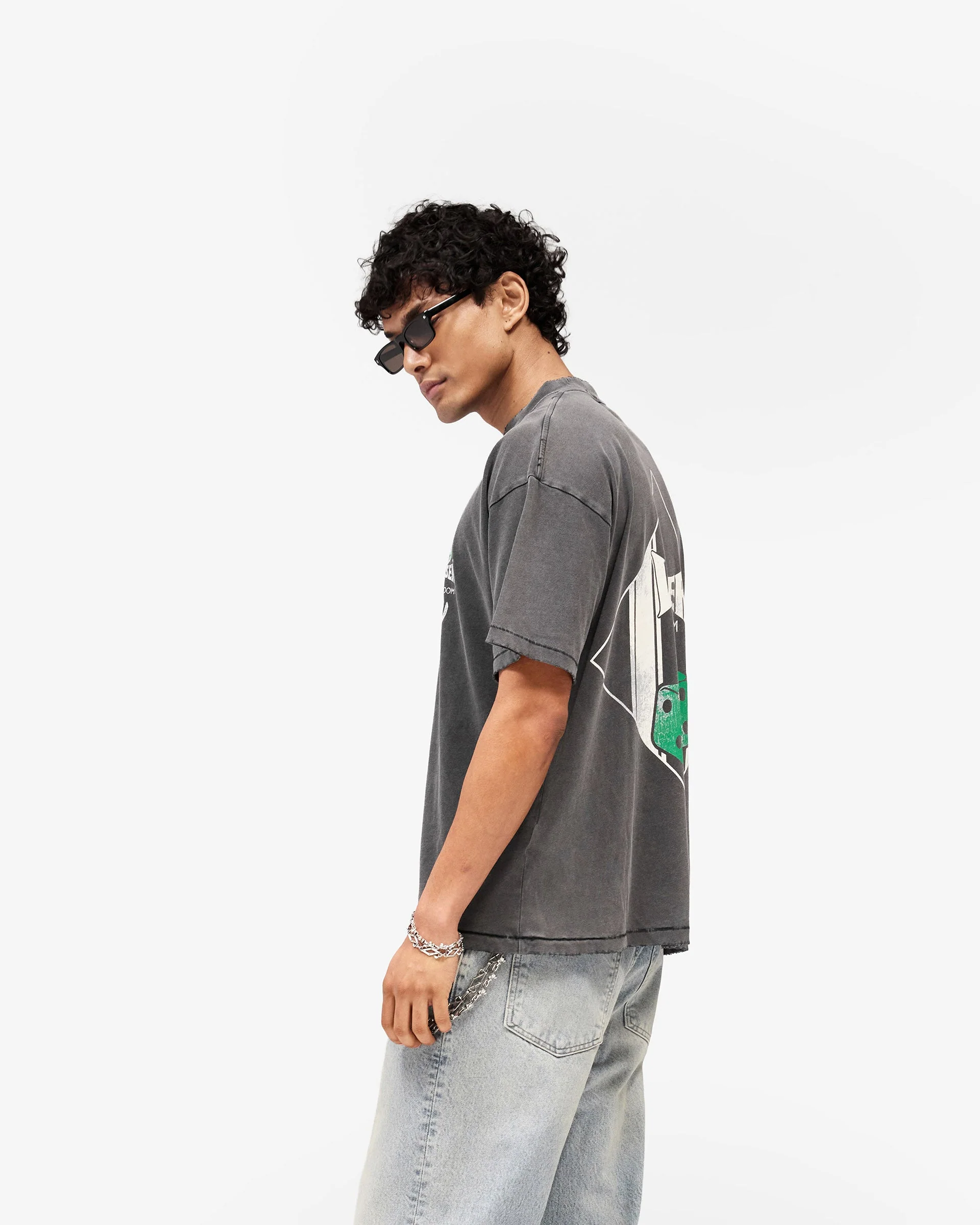 Represent x The Viper Room Dice T-Shirt - Vintage Grey - Image 5
