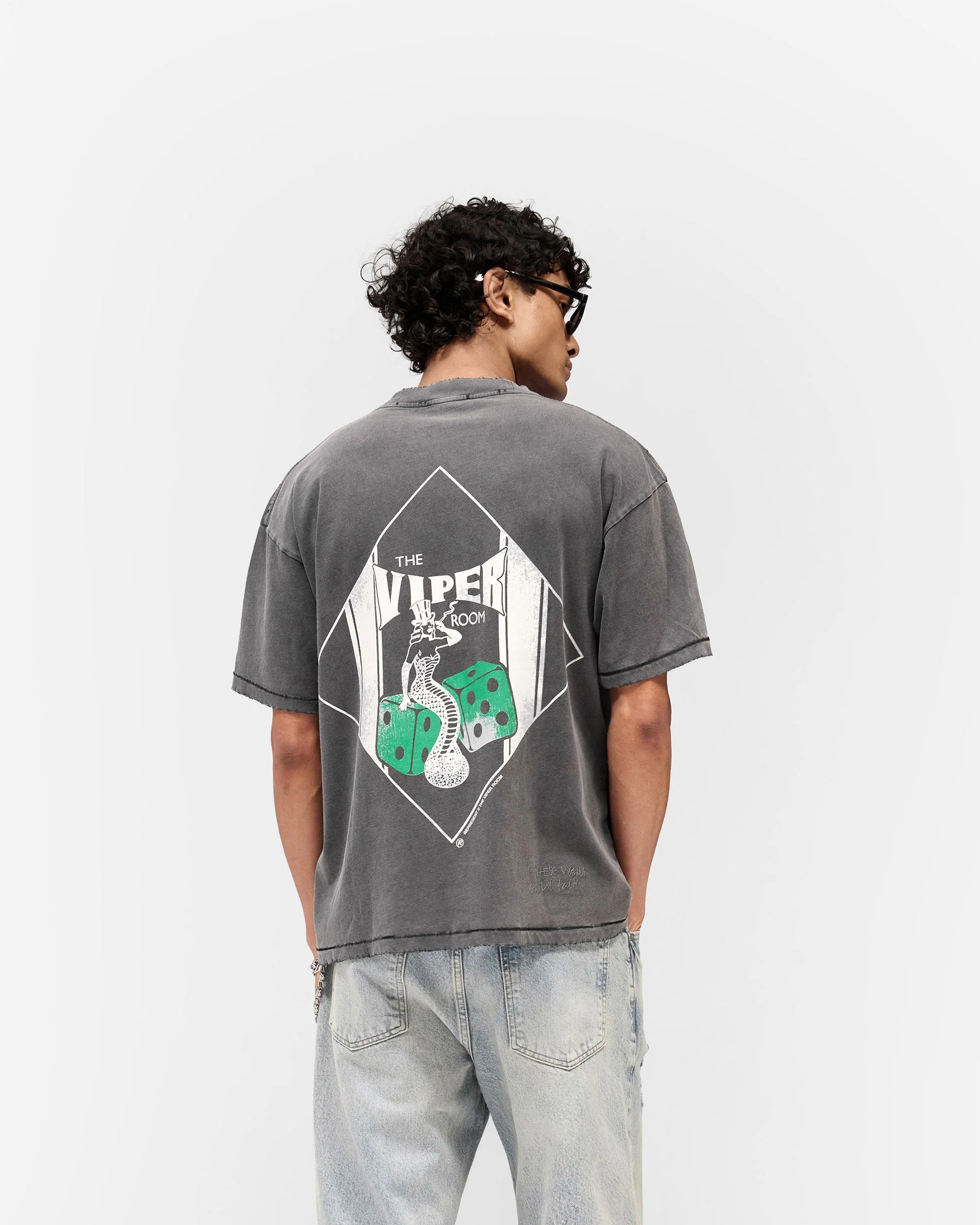 Represent x The Viper Room Dice T-Shirt - Vintage Grey - Image 6
