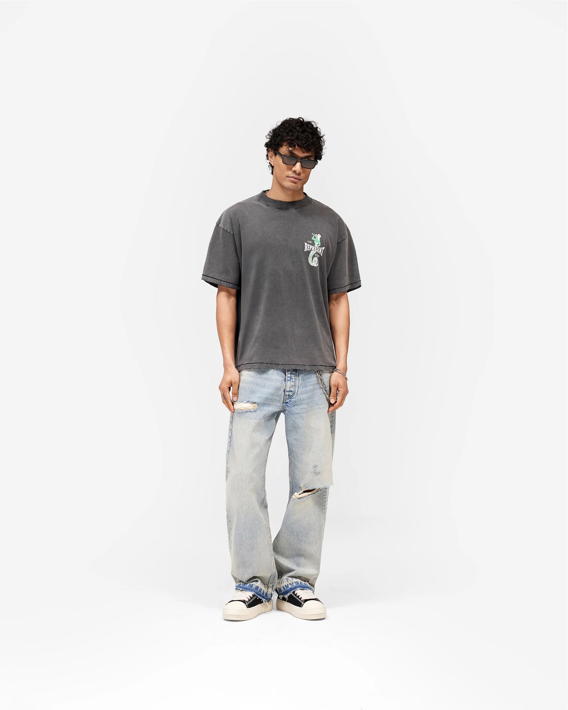 Represent x The Viper Room Dice T-Shirt - Vintage Grey - Image 7
