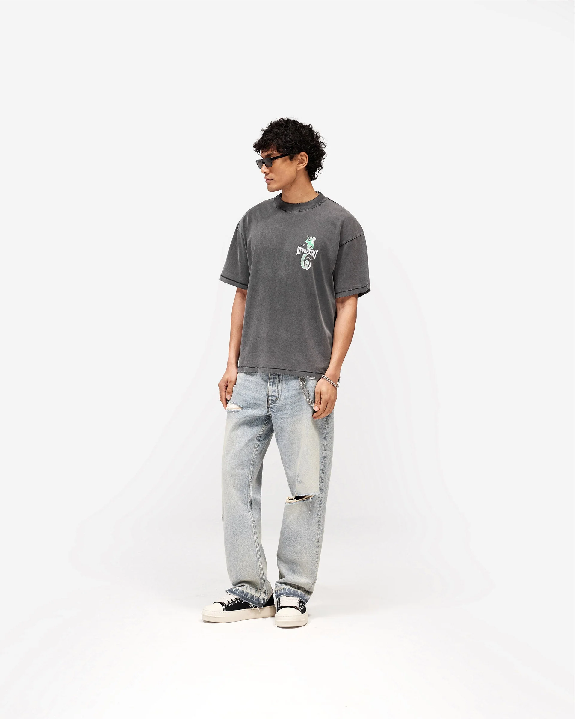 Represent x The Viper Room Dice T-Shirt - Vintage Grey - Image 8