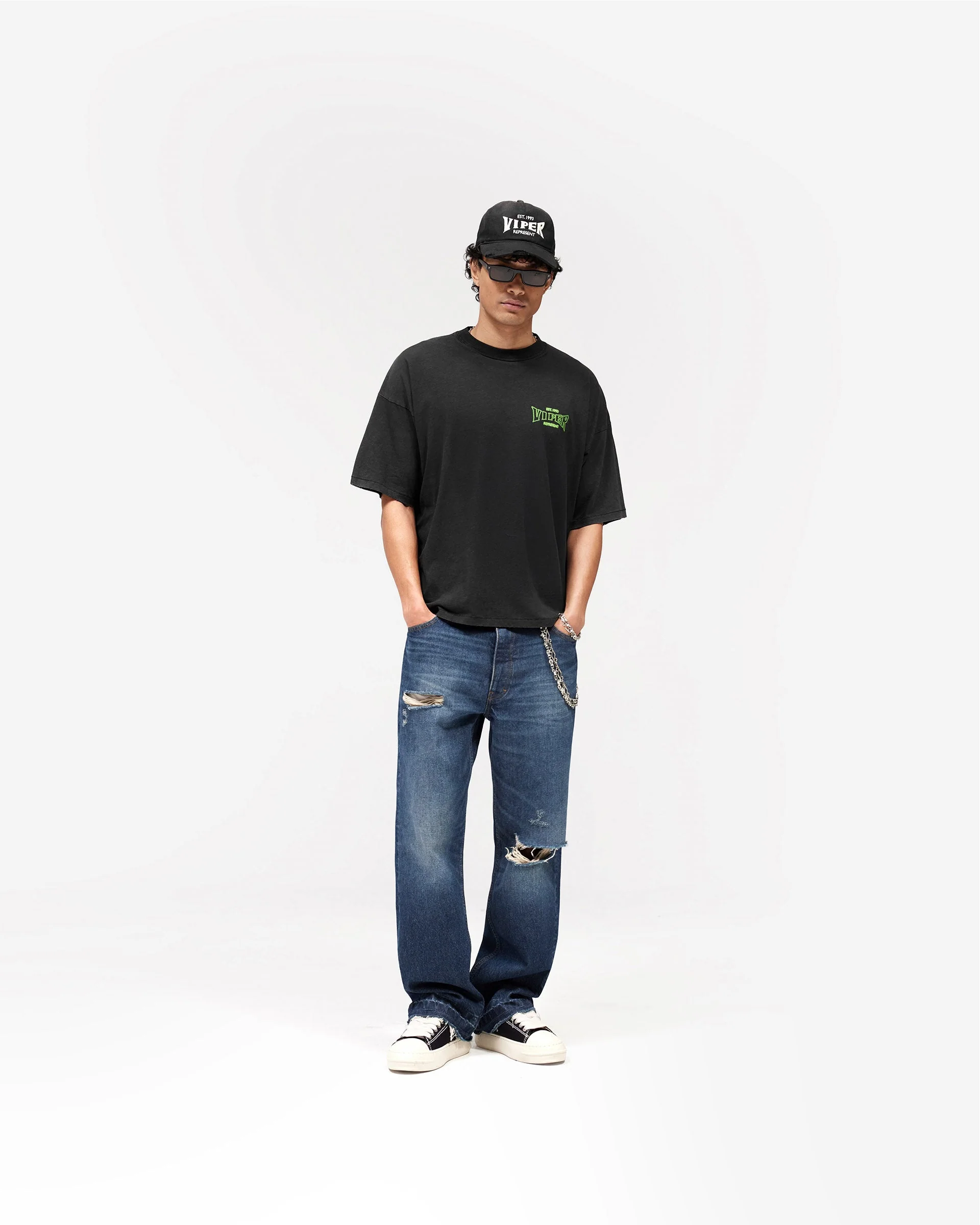 Represent x The Viper Room Glow T-Shirt - Vintage Black - Image 7