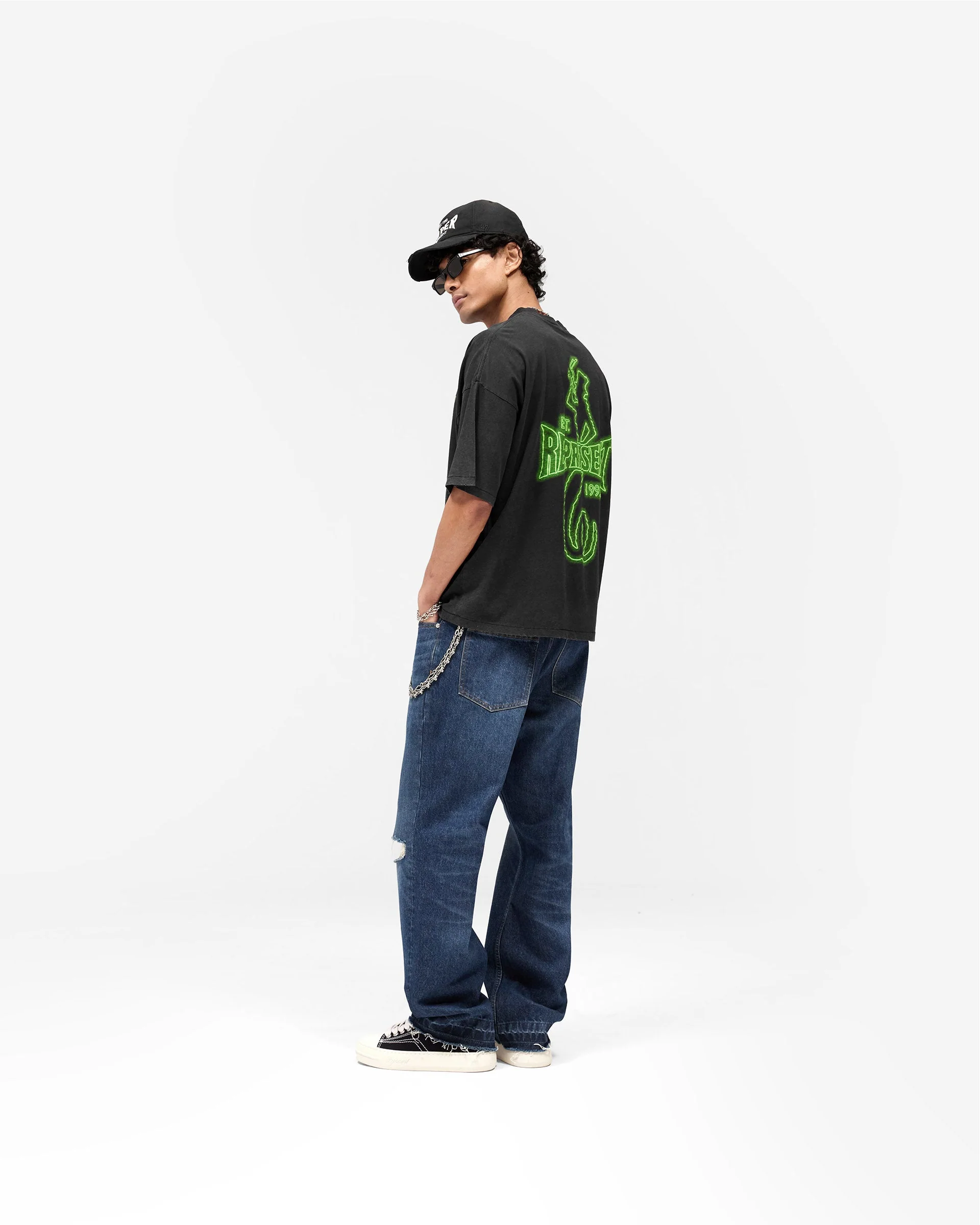 Represent x The Viper Room Glow T-Shirt - Vintage Black - Image 9