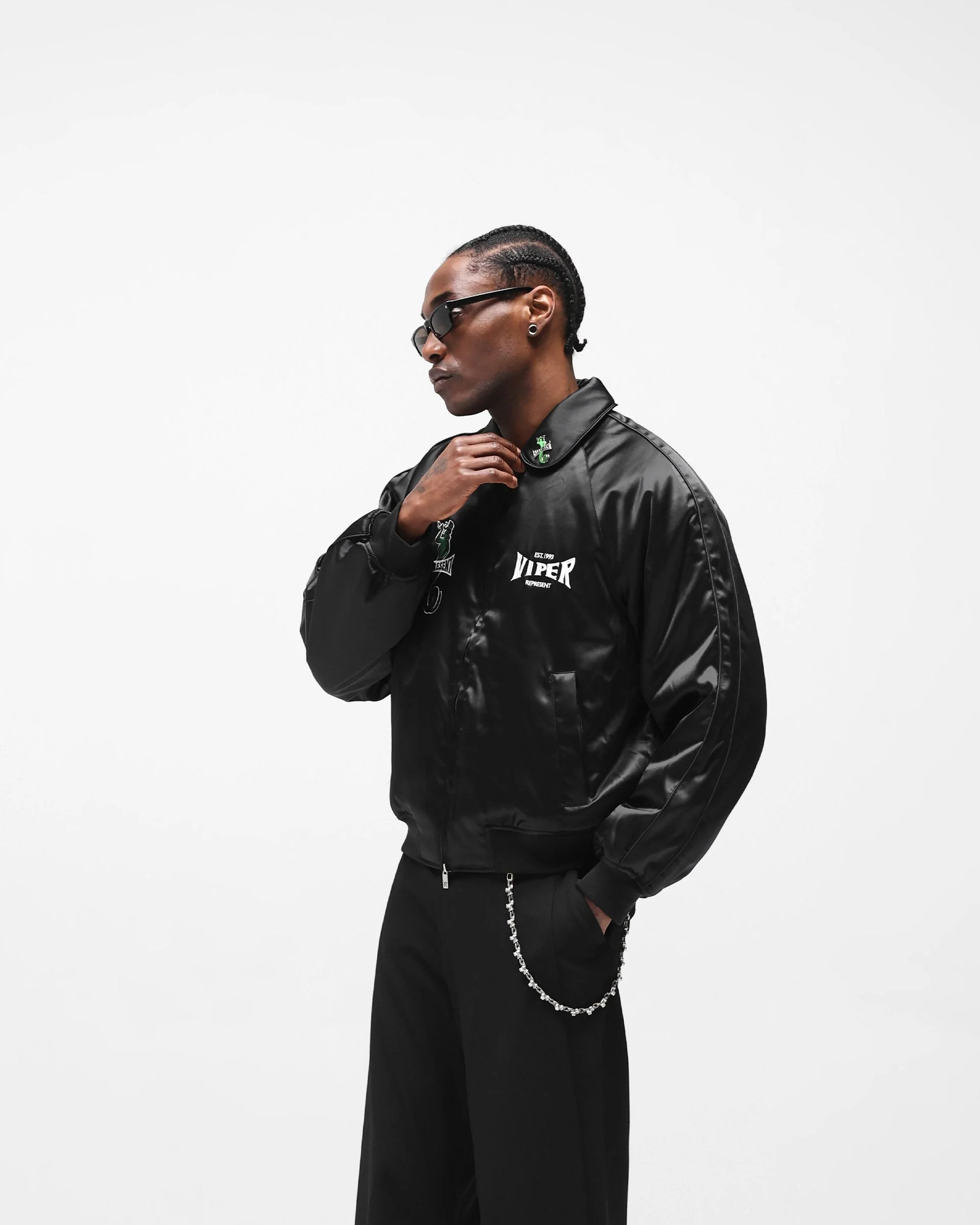 Represent x Viper Souvenir Jacket - Jet Black - Image 4