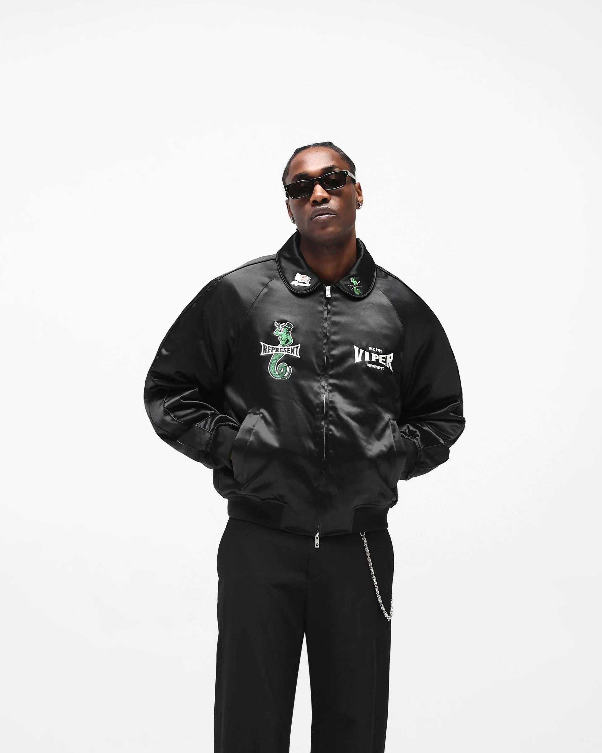 Represent x Viper Souvenir Jacket - Jet Black - Image 5