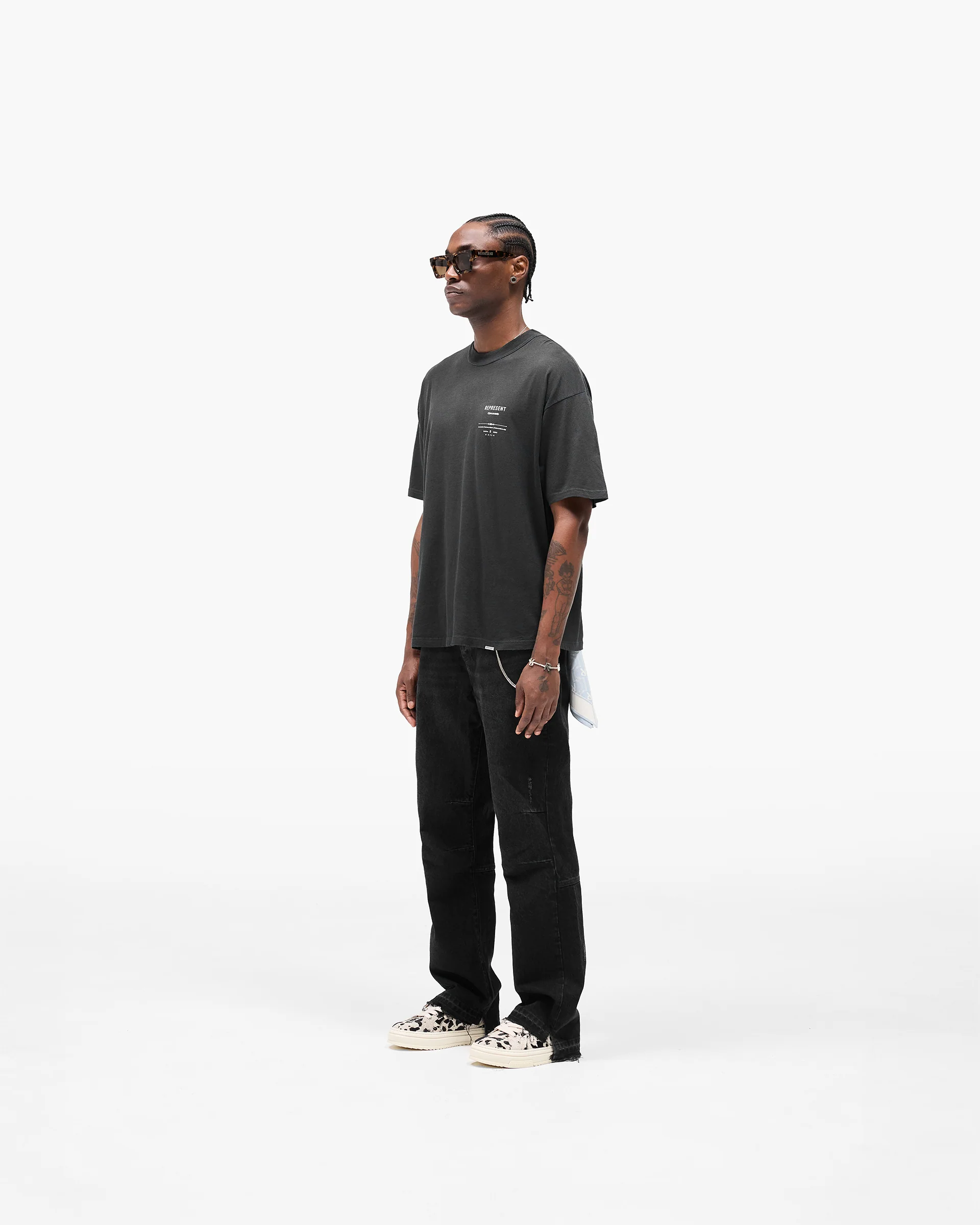 Revere Manor T-Shirt - Stained Black - Image 7