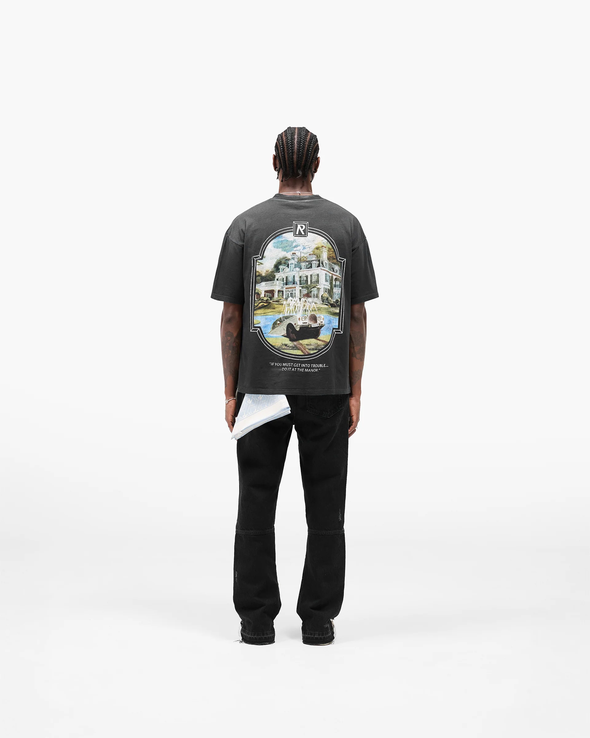 Revere Manor T-Shirt - Stained Black - Image 8