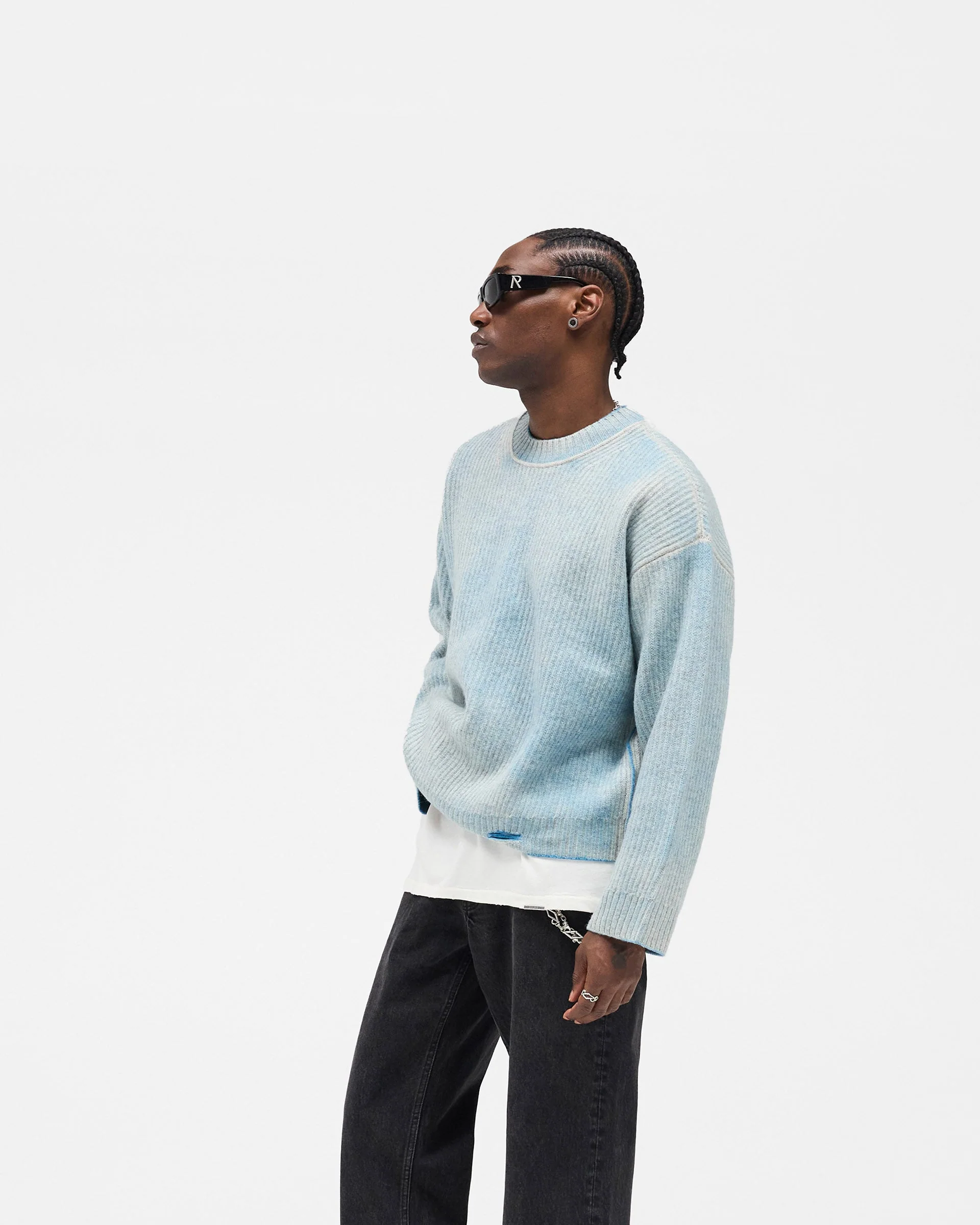 Reversible Fade Out Sweater - Cloud - Image 2