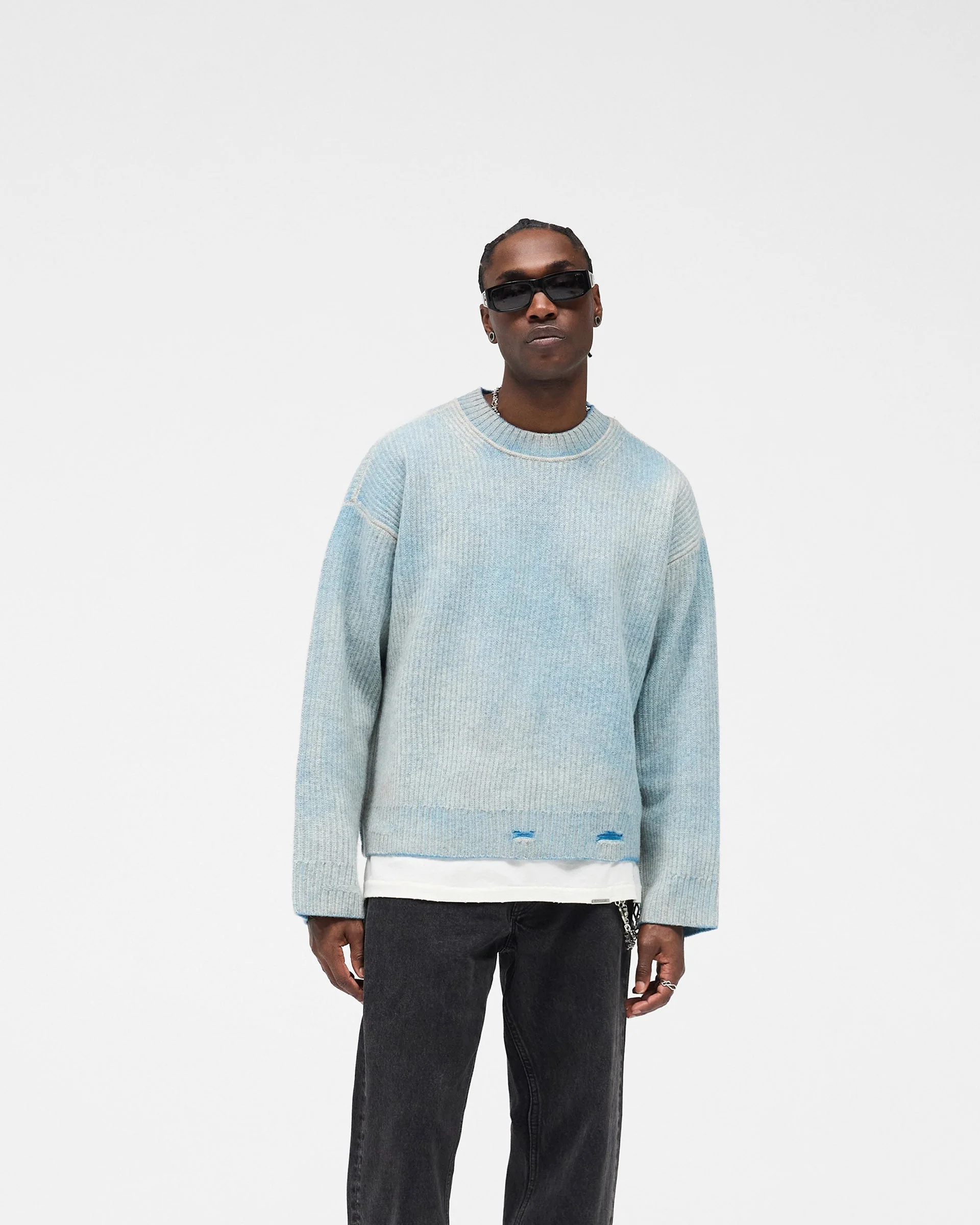 Reversible Fade Out Sweater - Cloud - Image 3