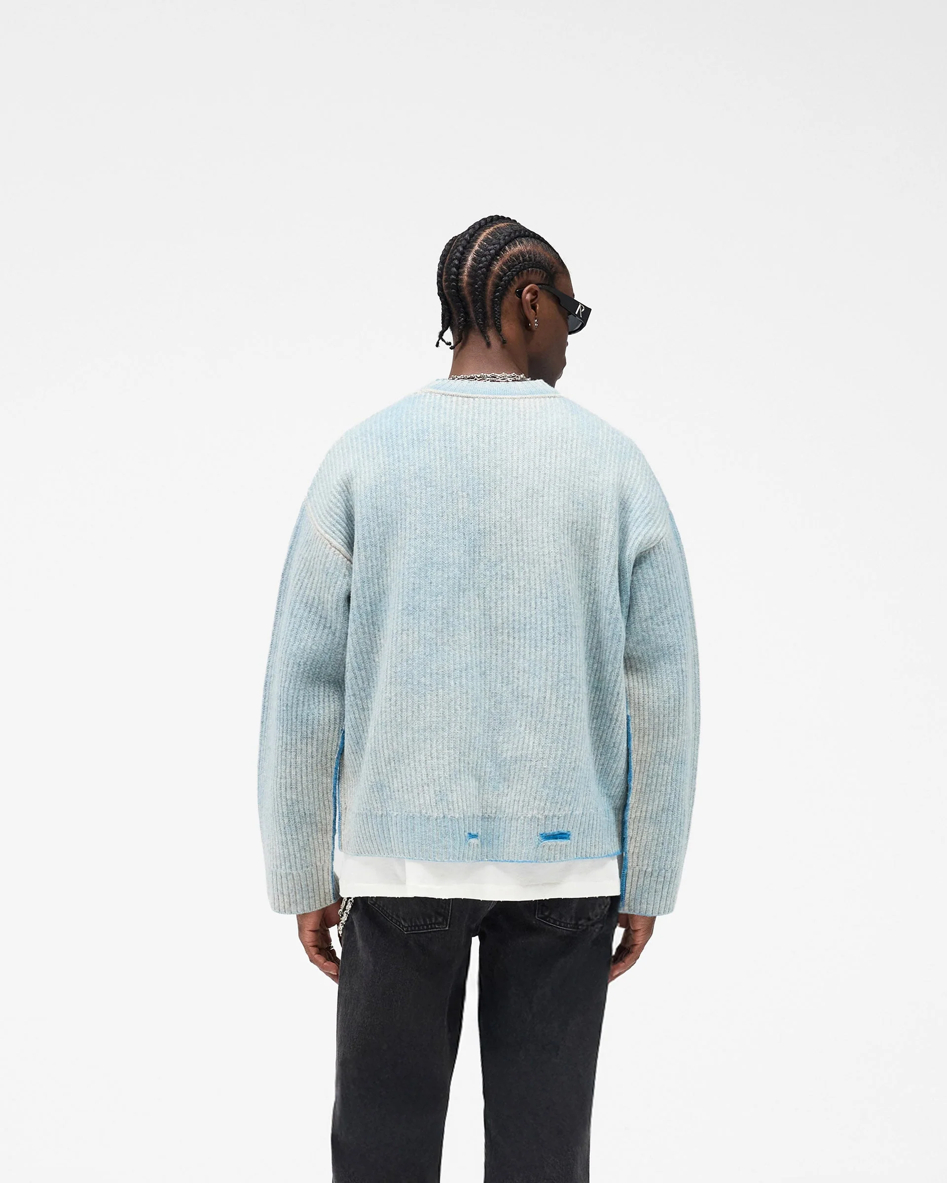 Reversible Fade Out Sweater - Cloud - Image 5