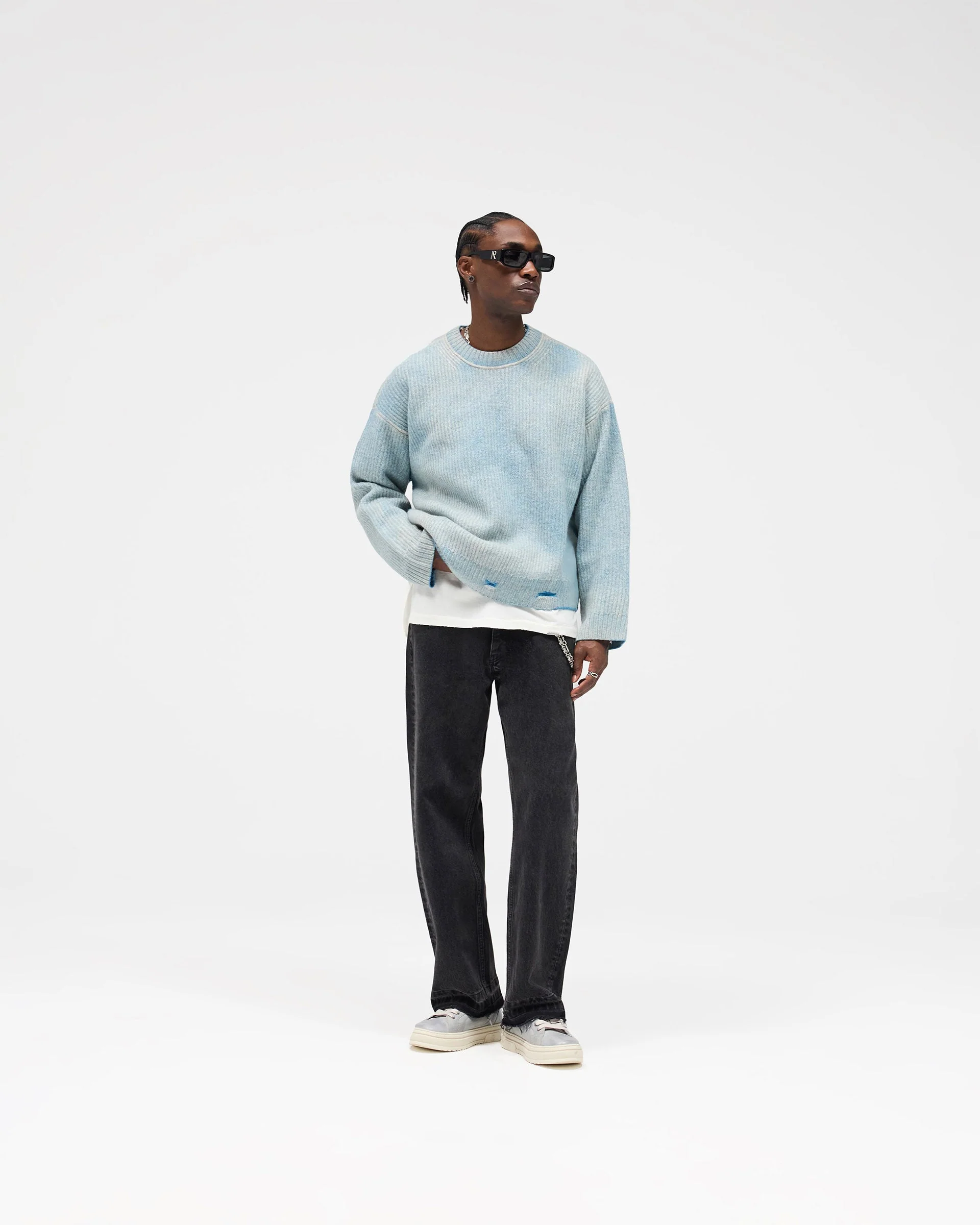 Reversible Fade Out Sweater - Cloud - Image 7