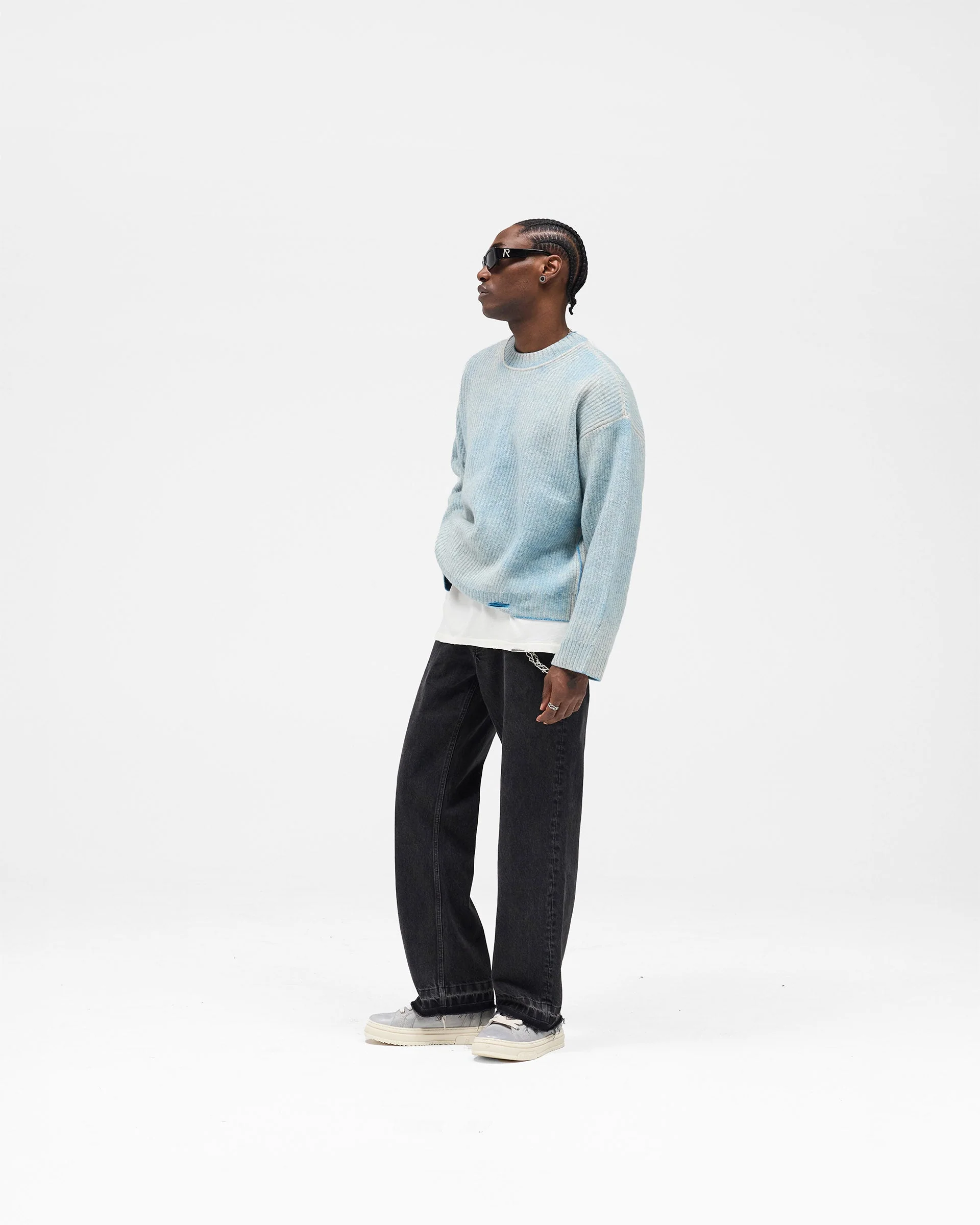 Reversible Fade Out Sweater - Cloud - Image 8