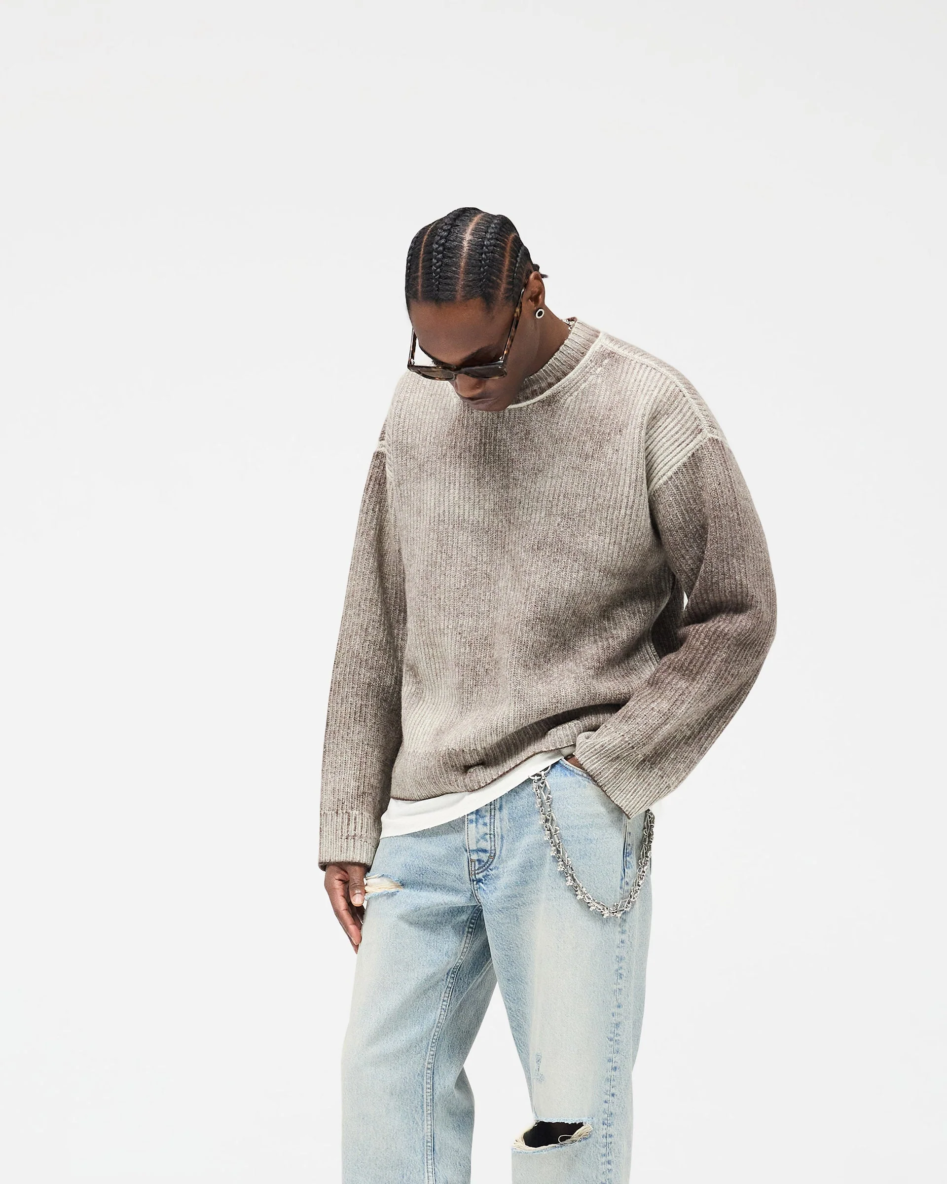Reversible Fade Out Sweater - Nero - Image 2